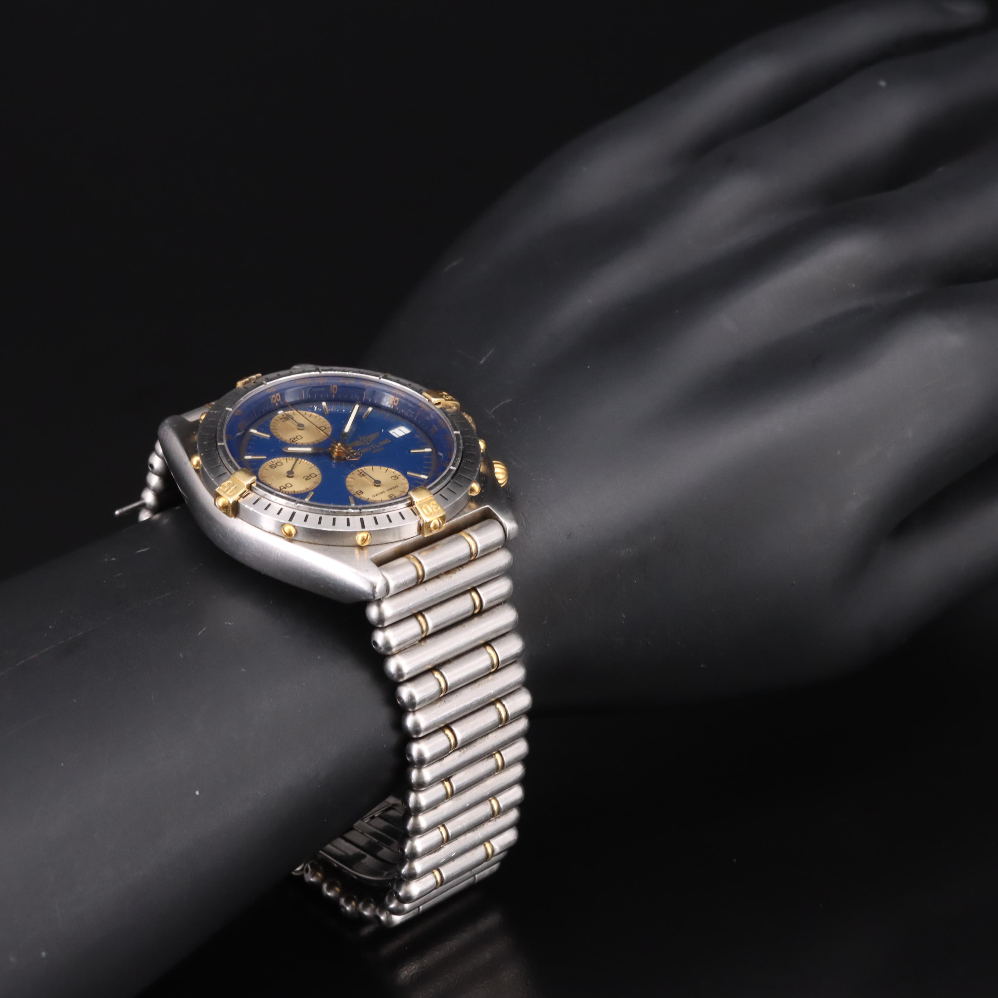 Vintage Breitling Chronomat 18K and Stainless Steel Chronograph Watch