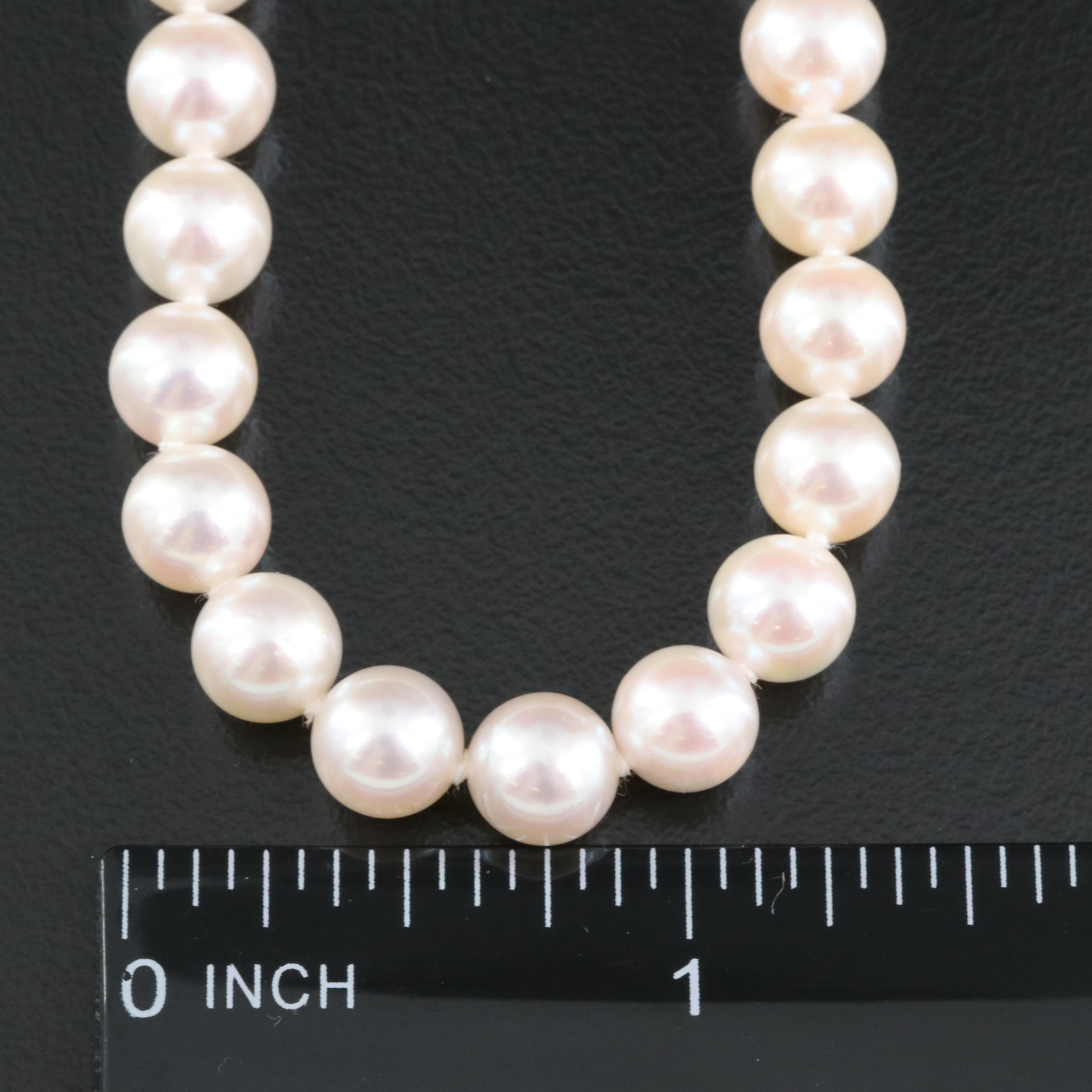 Mikimoto Pearl Necklace with 18K Clasp