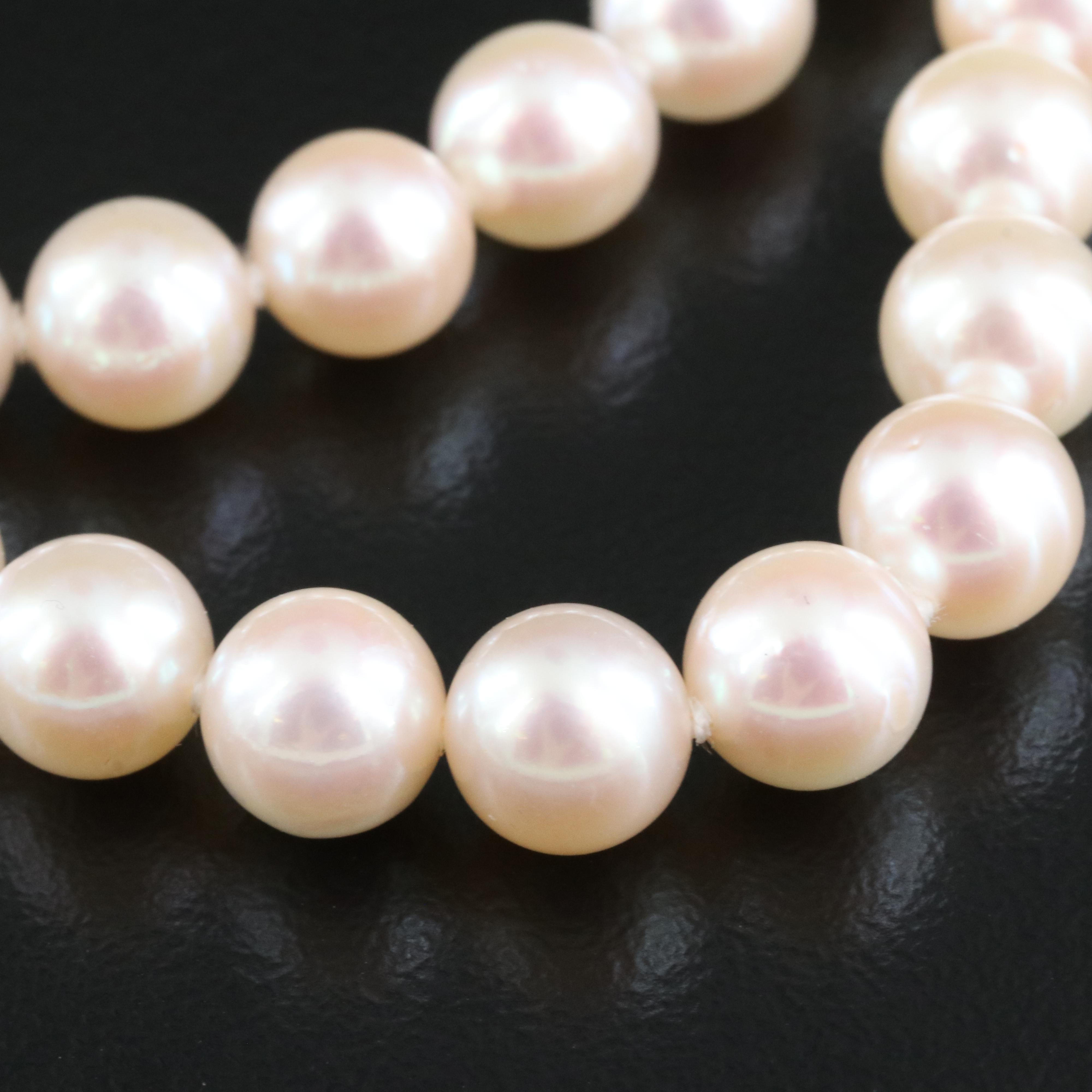 Mikimoto Pearl Necklace with 18K Clasp