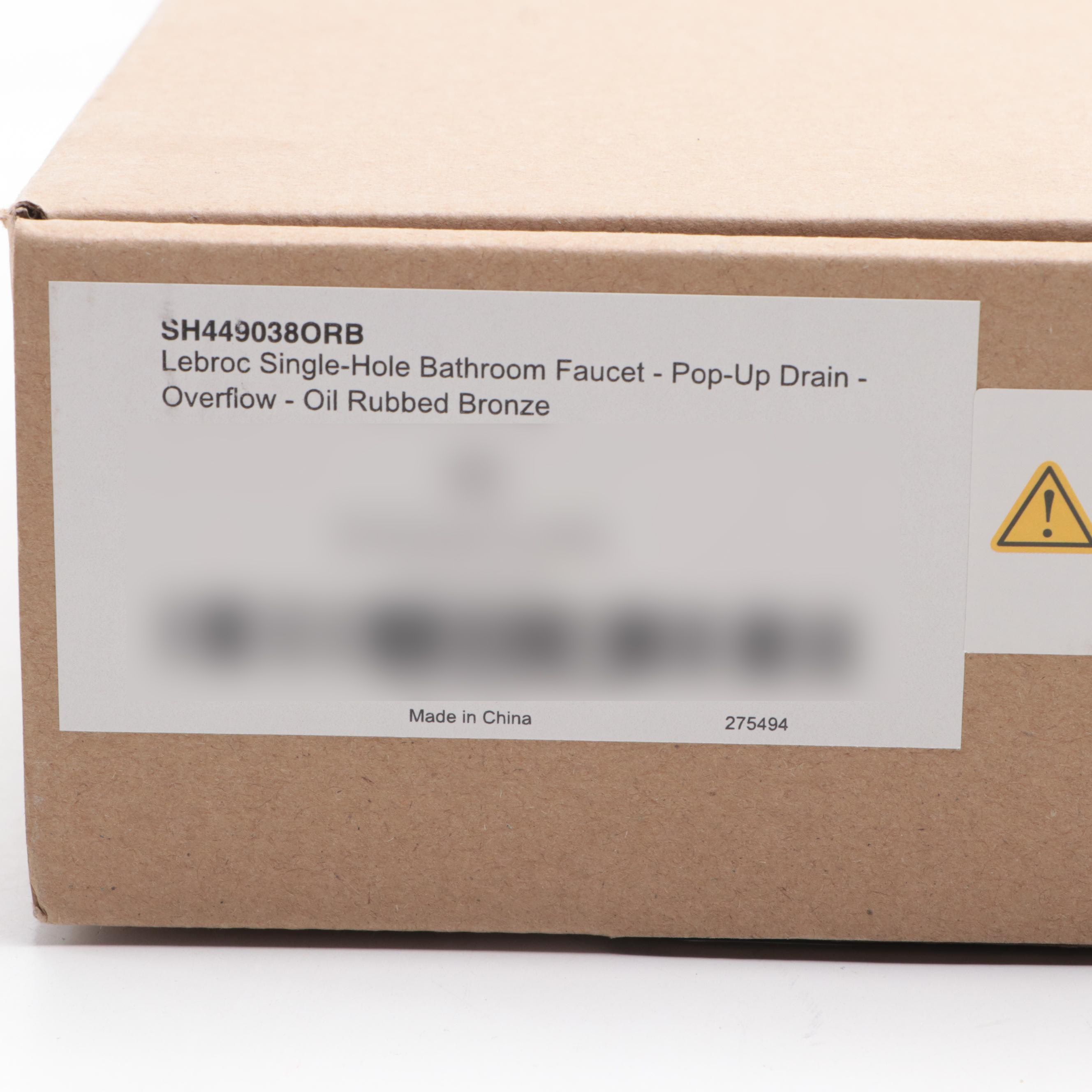 Oil Rubbed Bronze Finish Single-Hole Bathroom Faucet With Pop-Up Drain