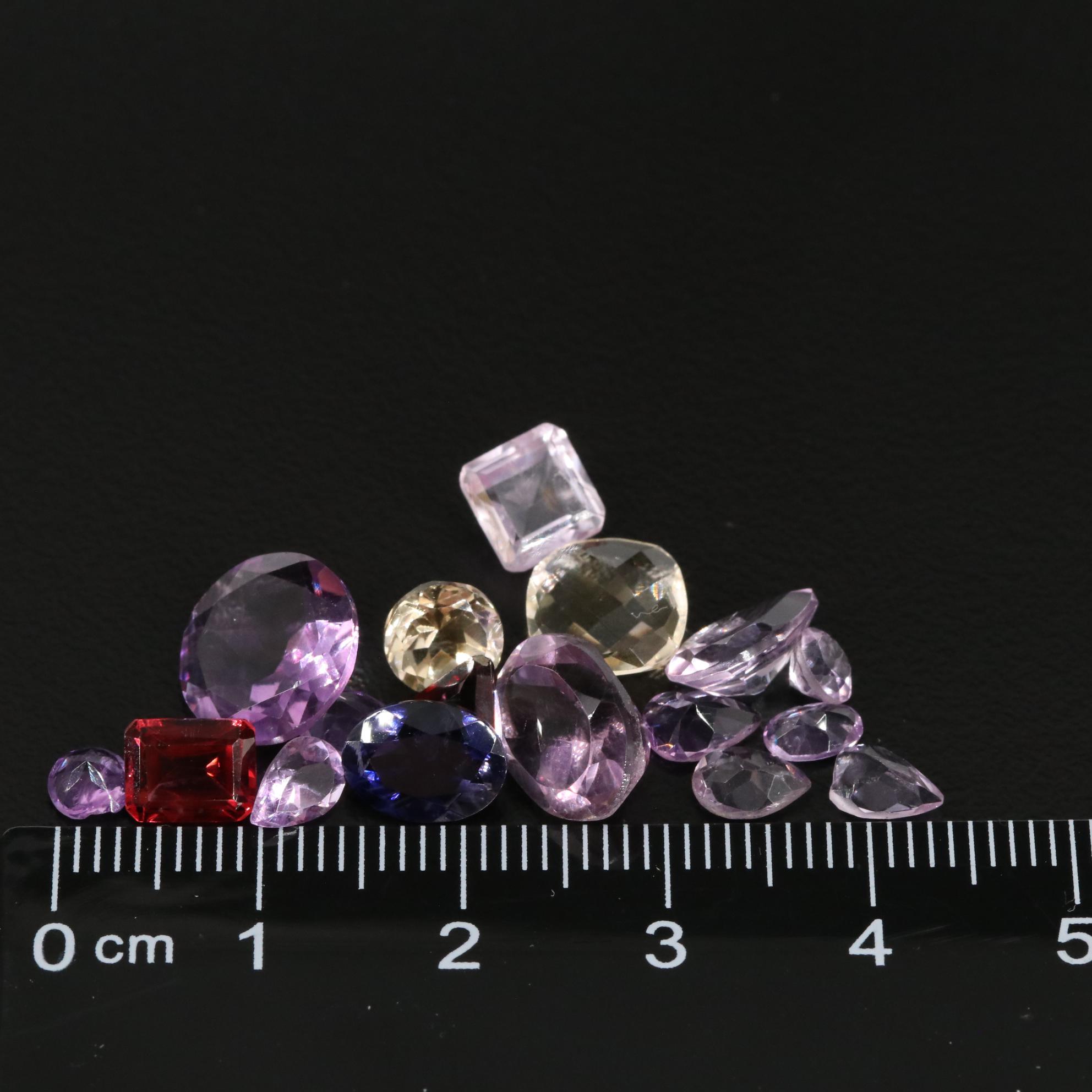 Loose 15.15 CTW Amethyst, Citrine, Garnet, and Others Lot