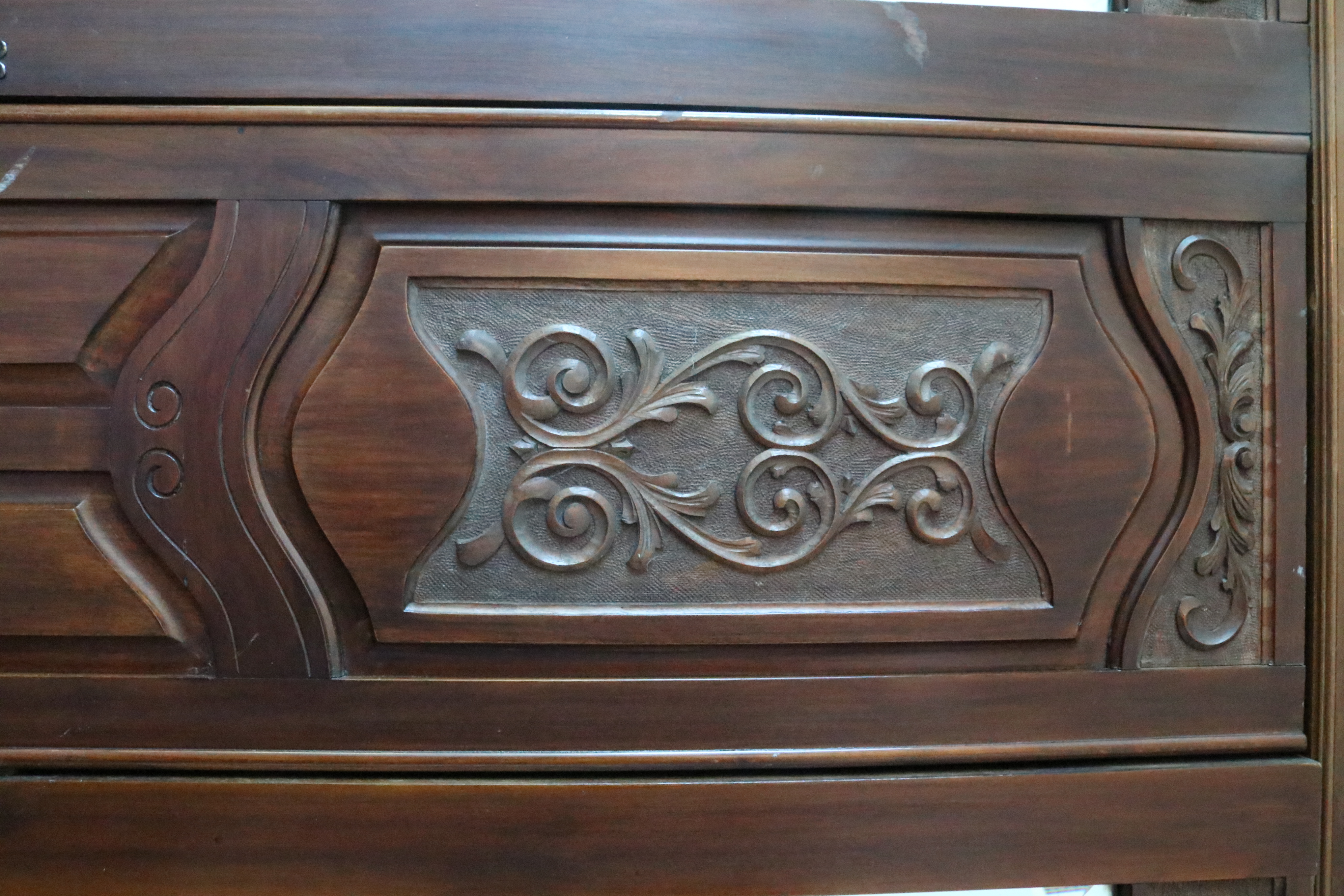 English Walnut Wardrobe, Early 20th Century