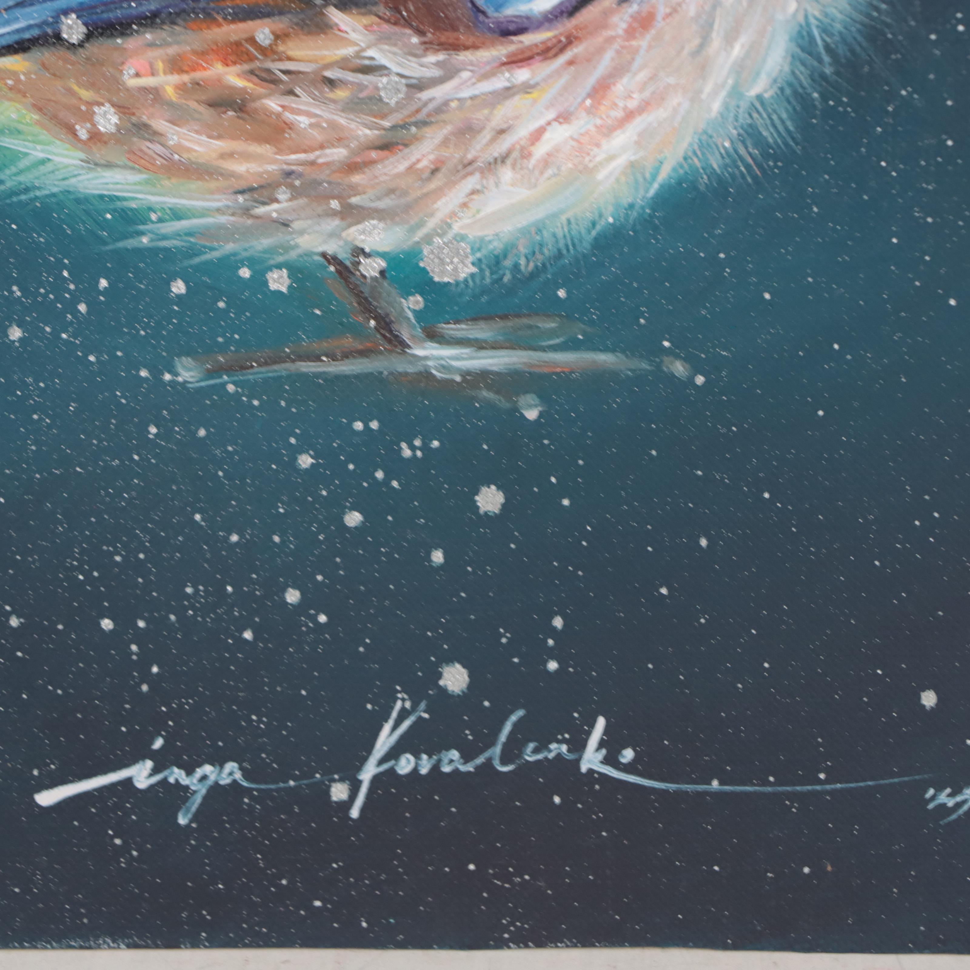 Inga Kovalenko Oil Painting of Bird, 2023