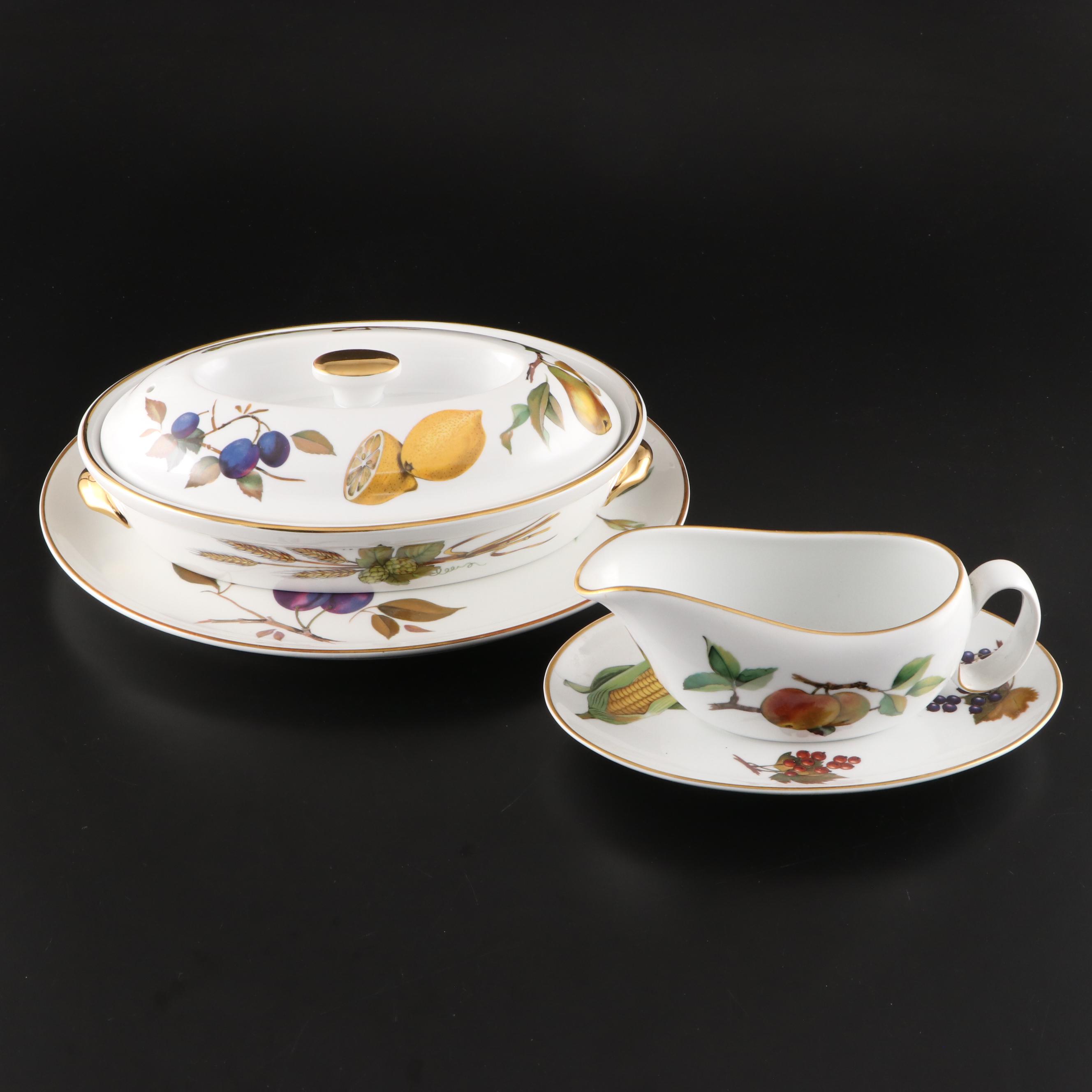 Royal Worcester "Evesham Gold" Porcelain Serveware