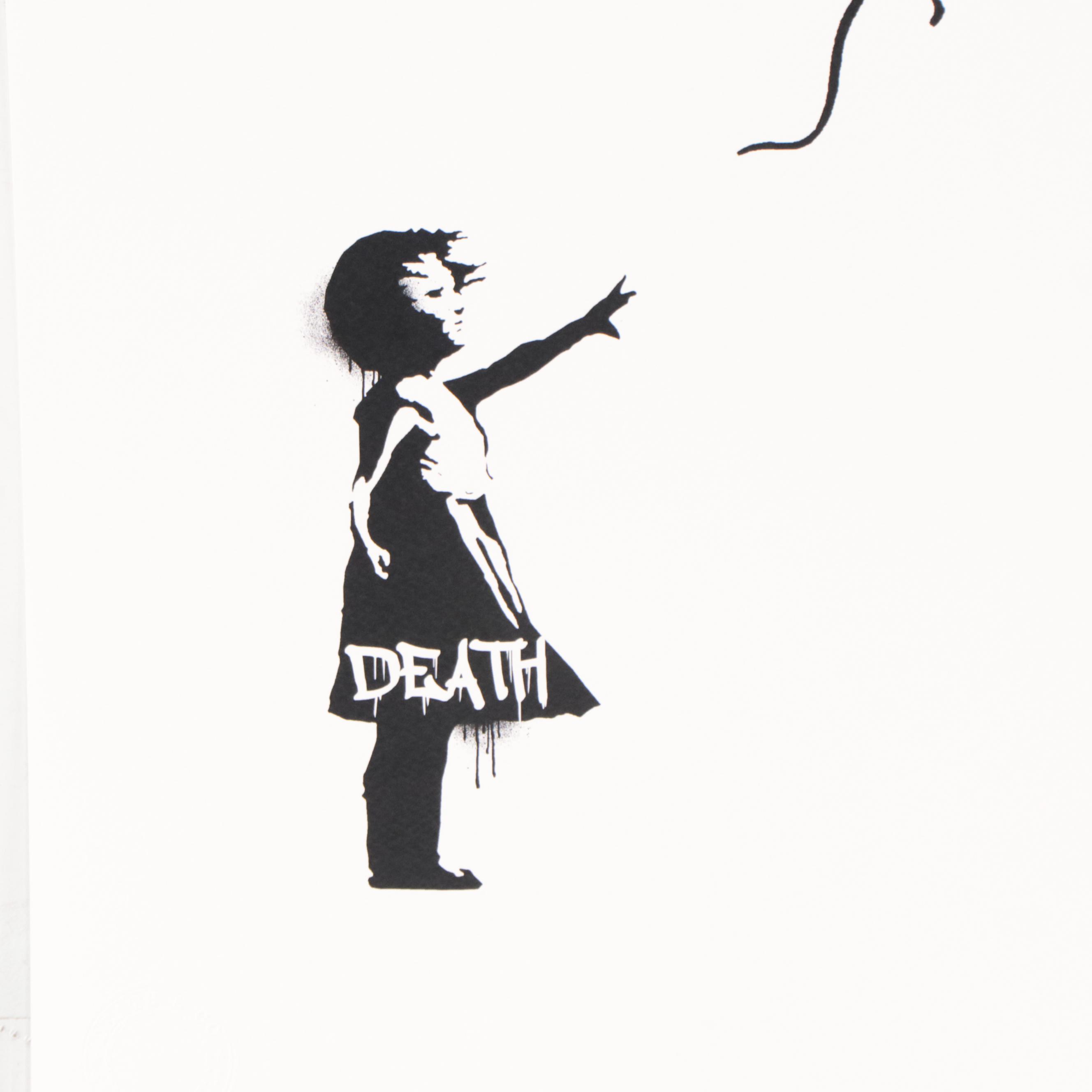 Death NYC Pop Art Graphic Print After Banksy "Balloon Girl," 2020