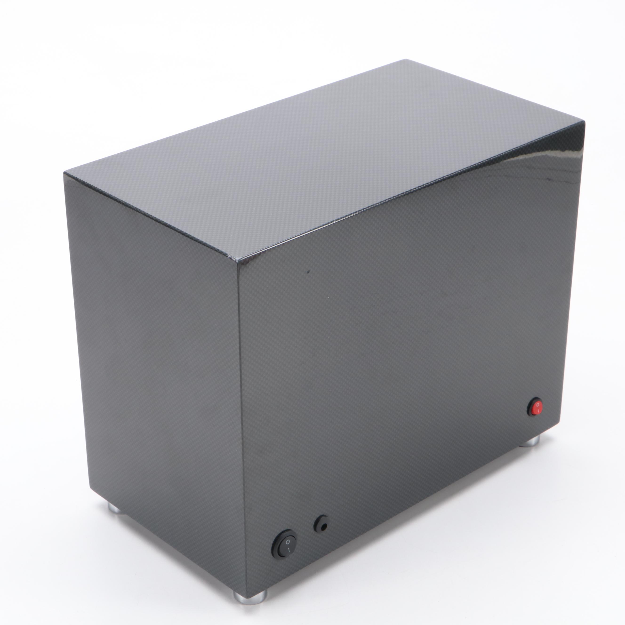 Multi Watch Winder and Case with High Gloss Black Carbon Fiber Finish
