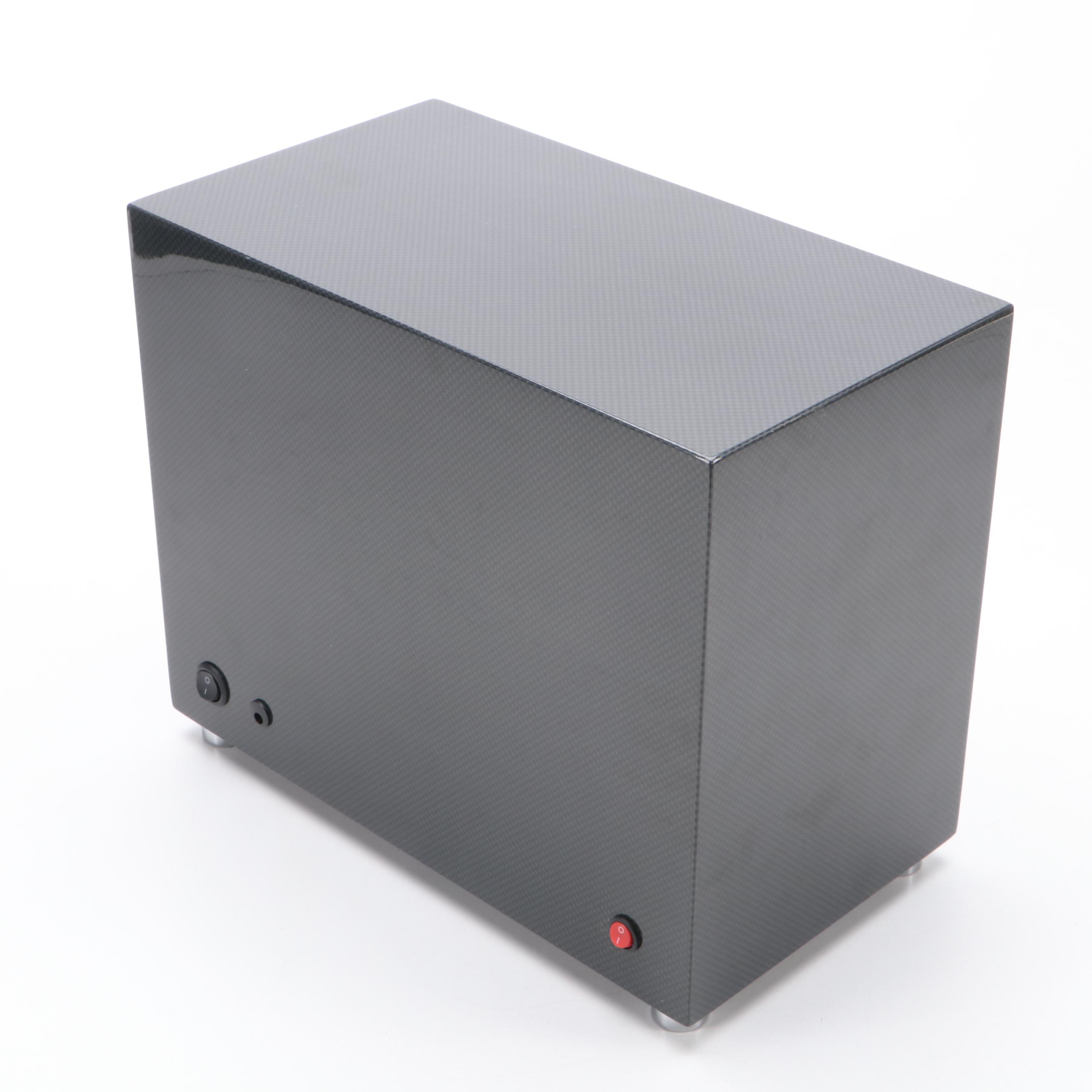 Multi Watch Winder and Case with High Gloss Black Carbon Fiber Finish