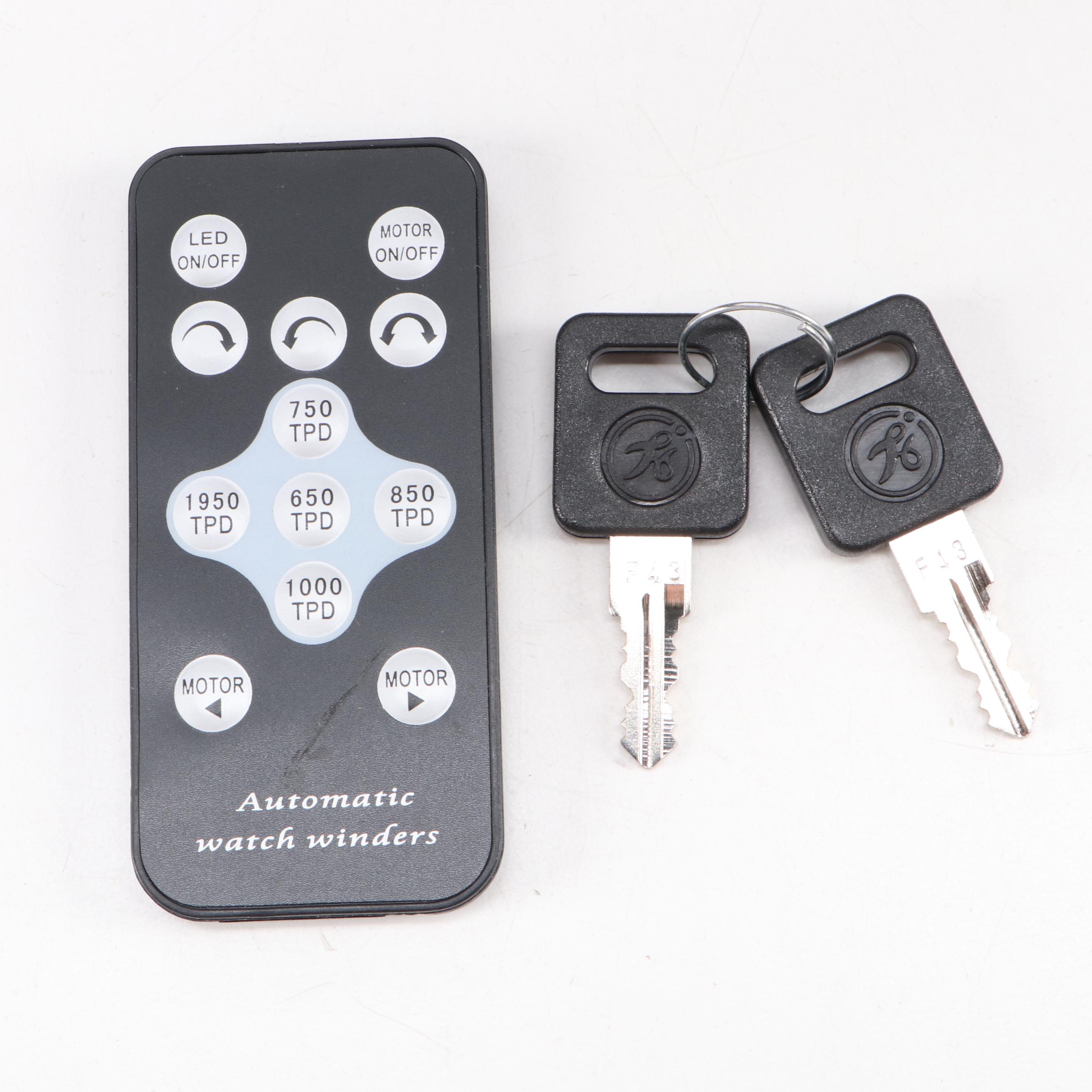 Multi Watch Winder and Case with High Gloss Black Carbon Fiber Finish