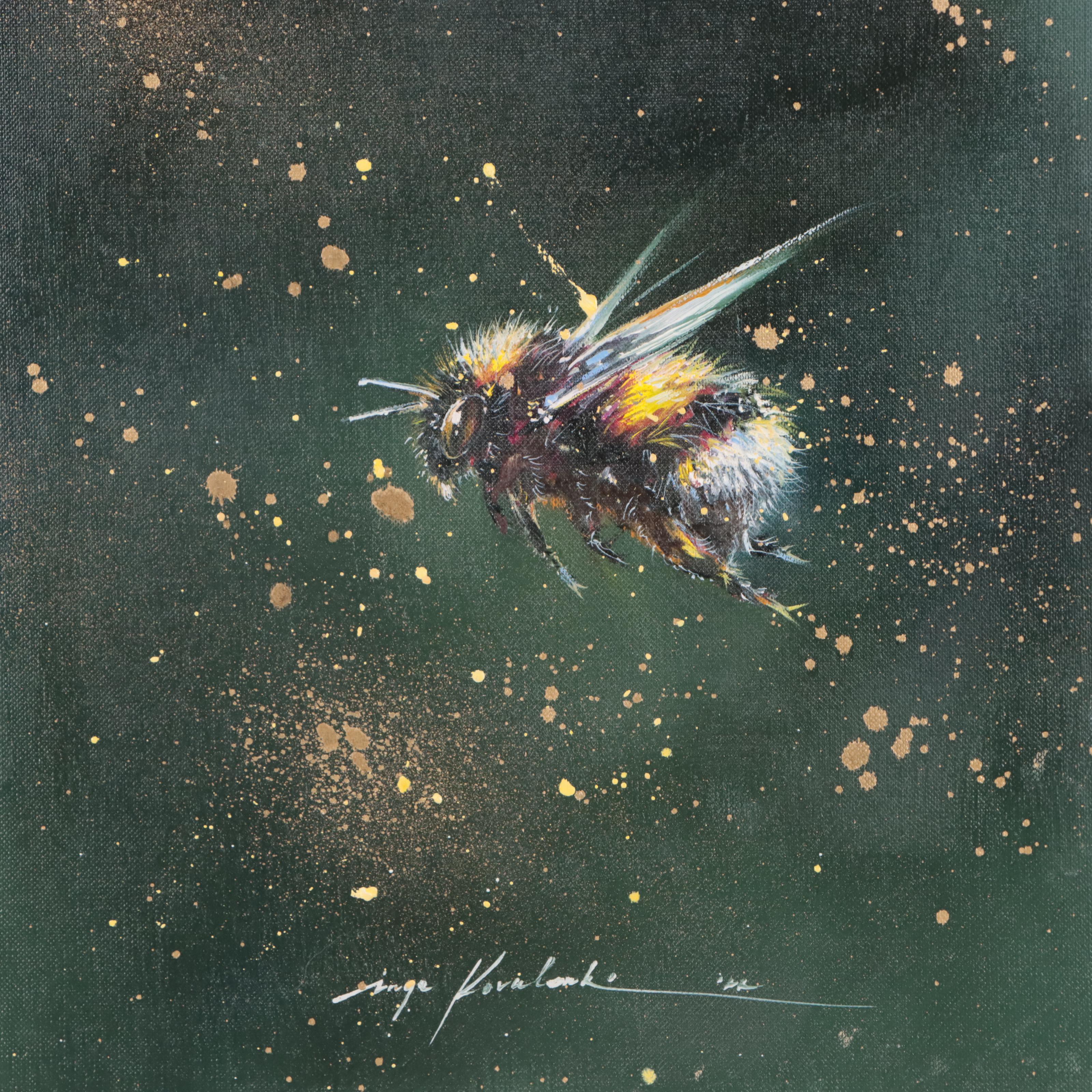 Inga Kovalenko Oil Painting of Bee, 2022