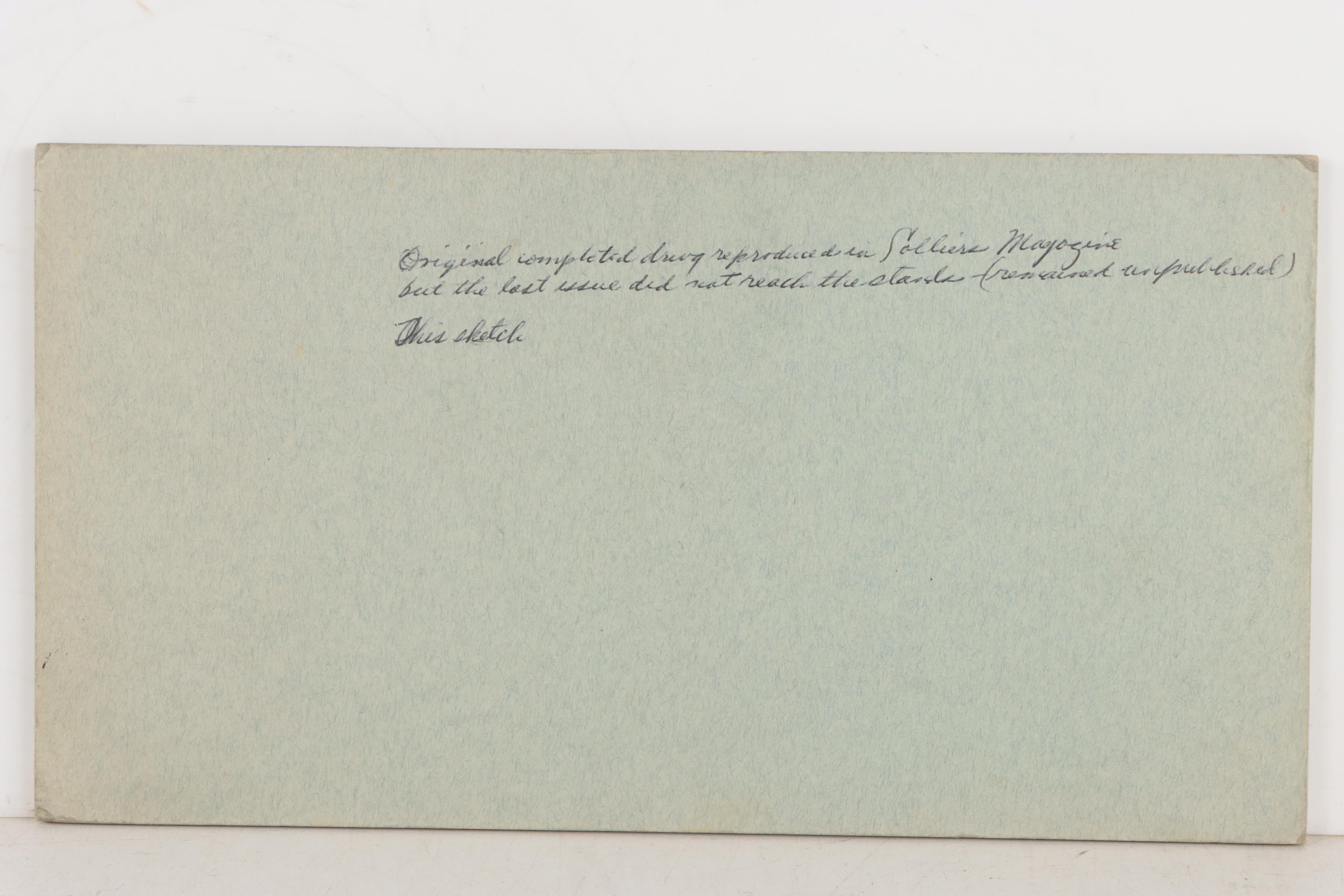 Lynd Ward Gouache Painting of Prehistoric Mammal Scene