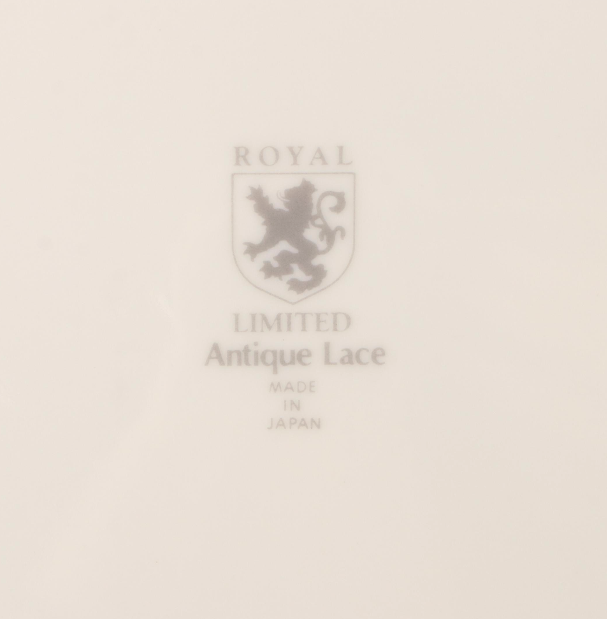 Royal Limited "Antique Lace" Dinnerware with Saxon China Covered Bowl