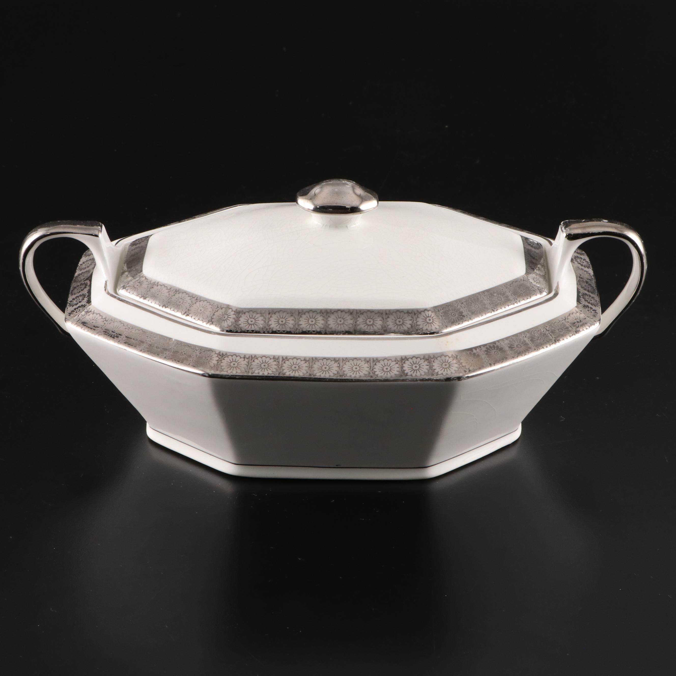 Royal Limited "Antique Lace" Dinnerware with Saxon China Covered Bowl