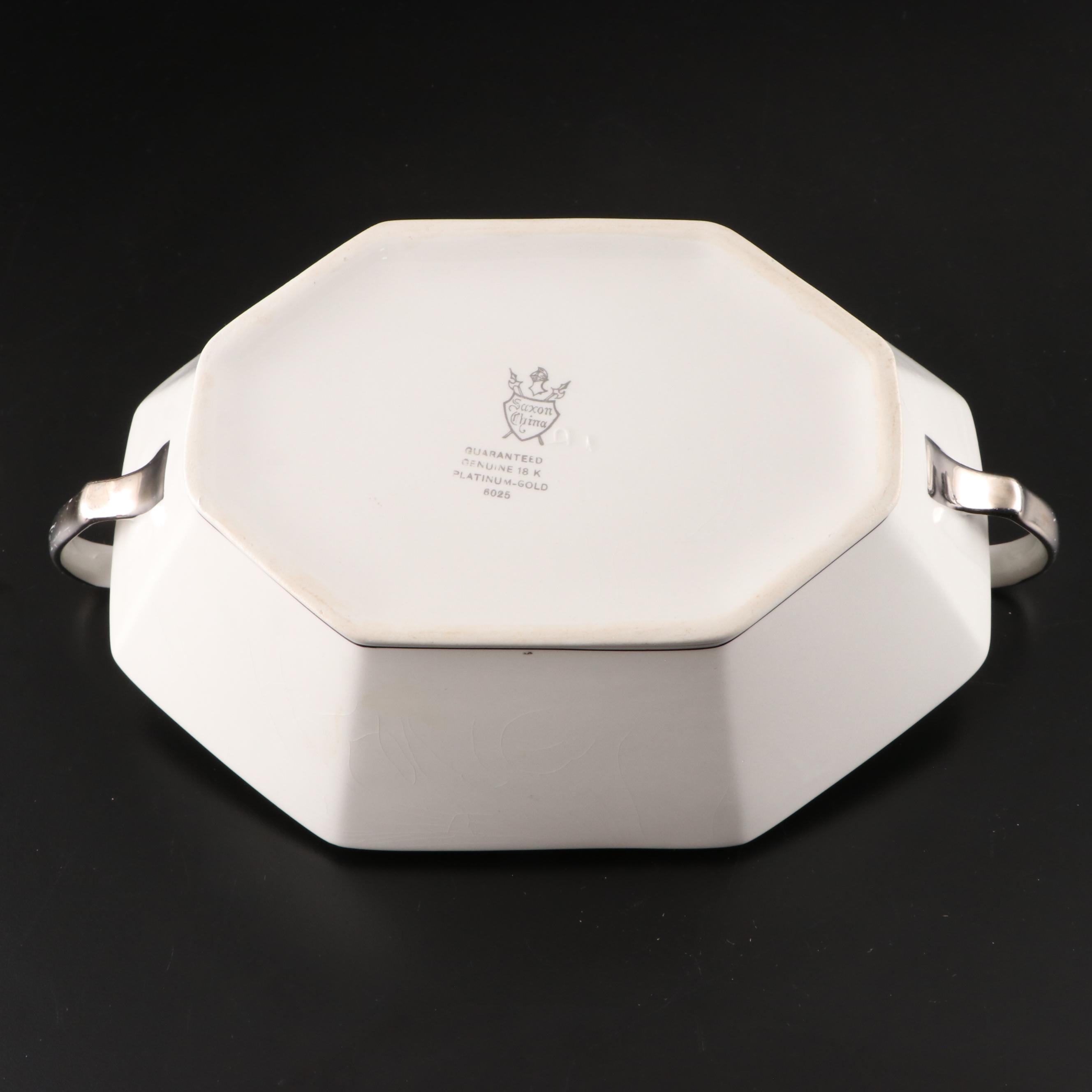 Royal Limited "Antique Lace" Dinnerware with Saxon China Covered Bowl