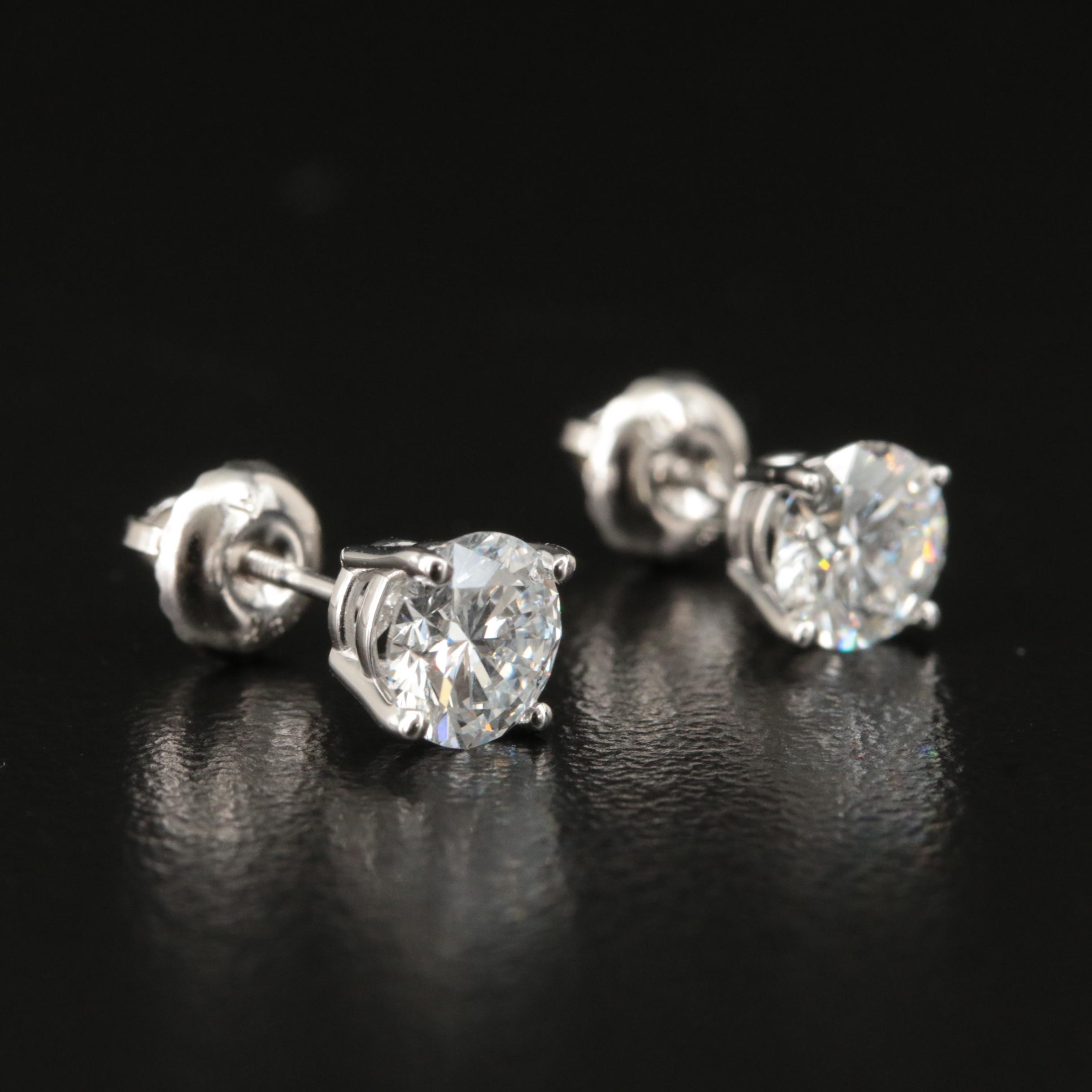 14K 1.30 CTW Lab Grown Diamond Stud Earrings