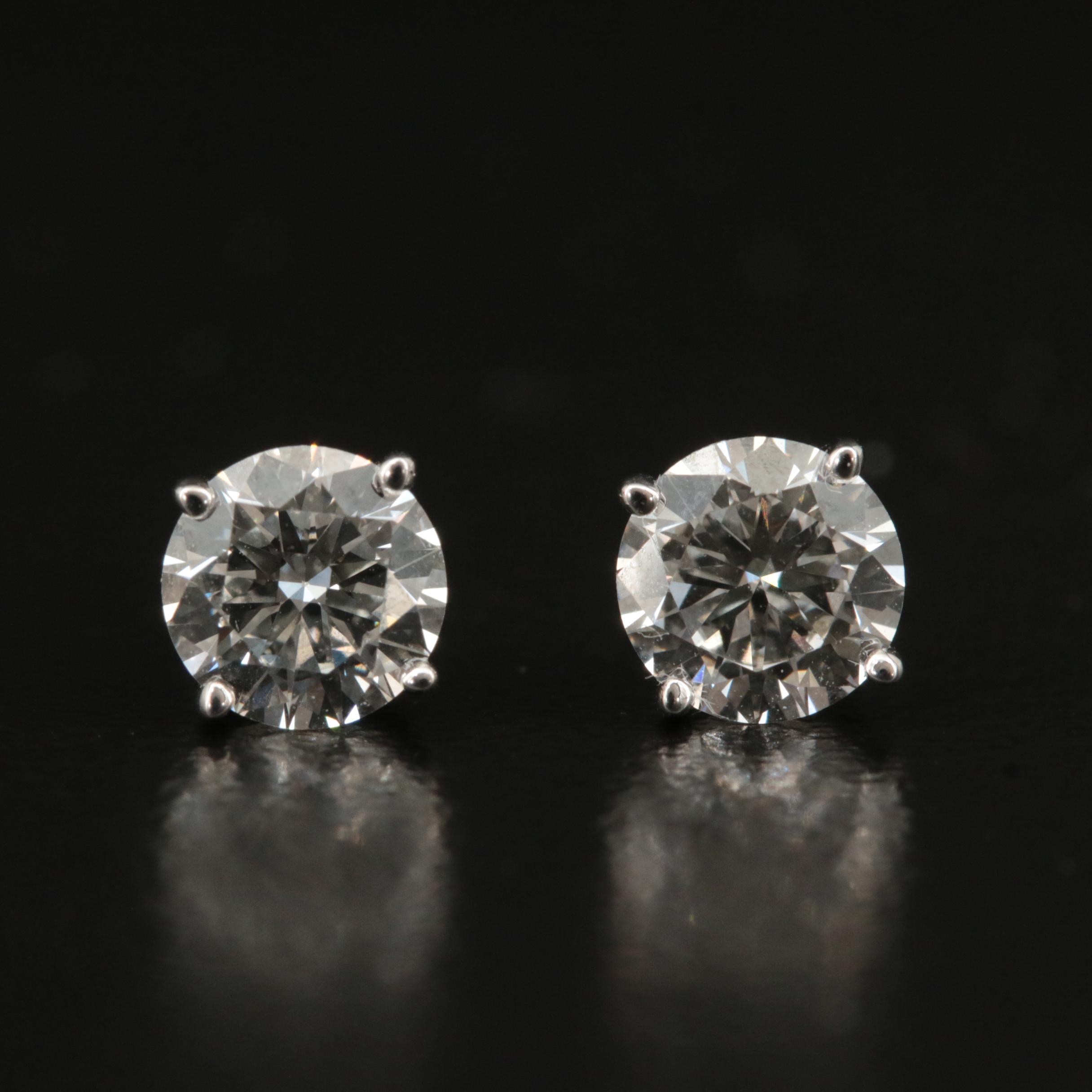 14K 1.02 CTW Lab Grown Diamond Stud Earrings