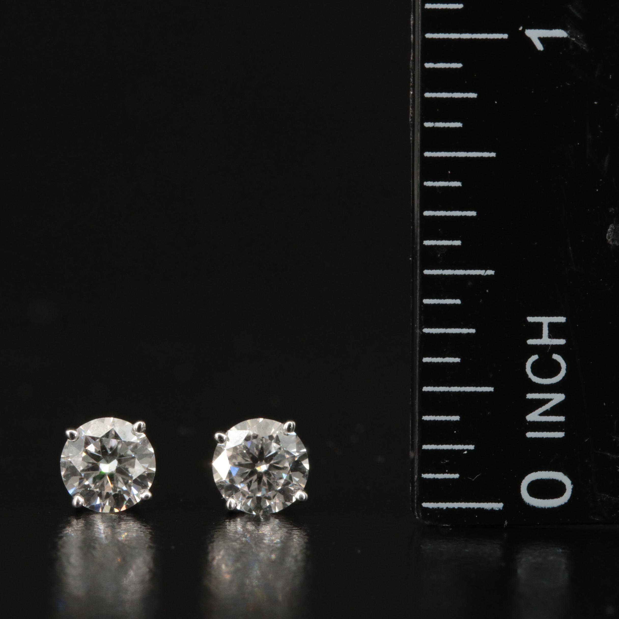 14K 1.02 CTW Lab Grown Diamond Stud Earrings