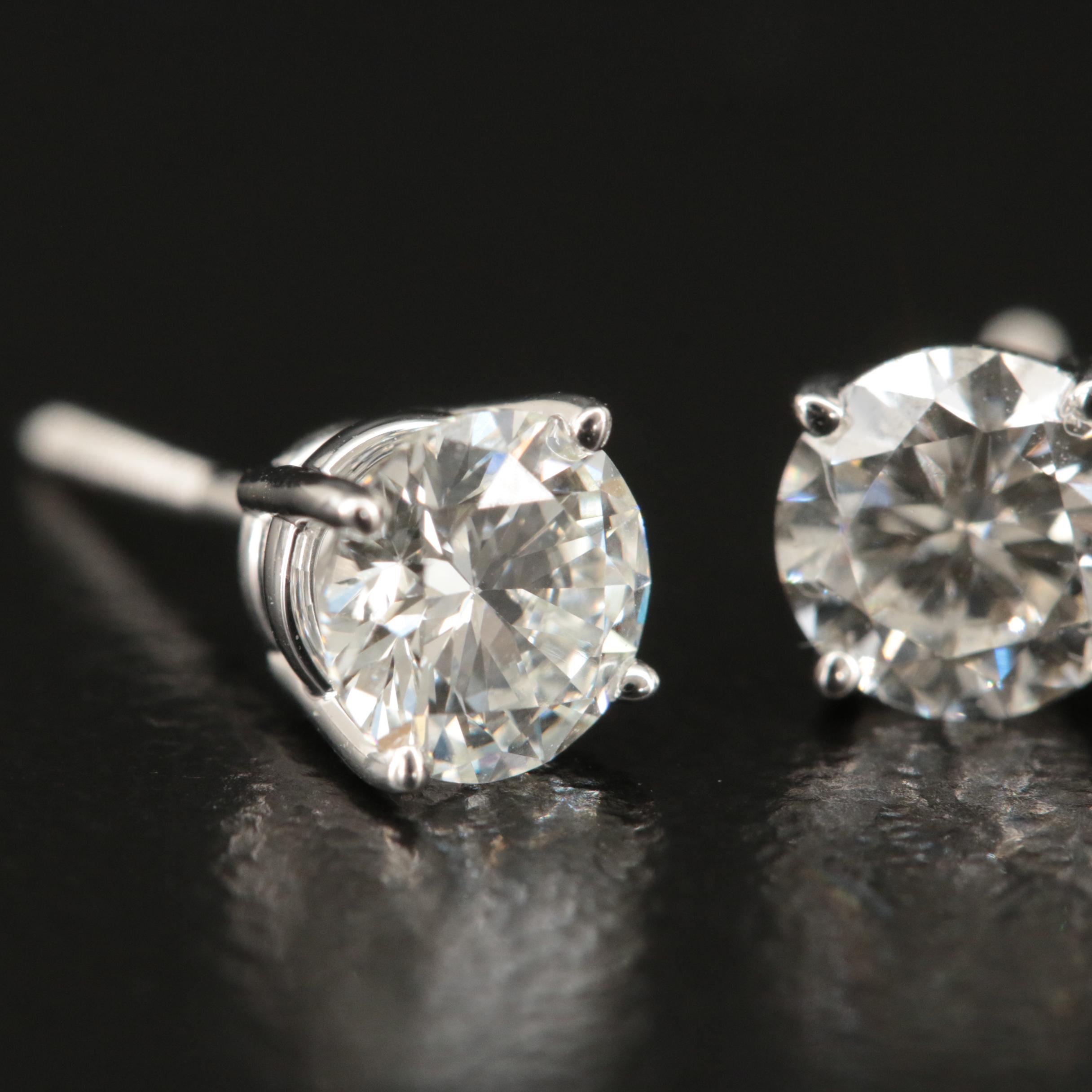 14K 1.02 CTW Lab Grown Diamond Stud Earrings