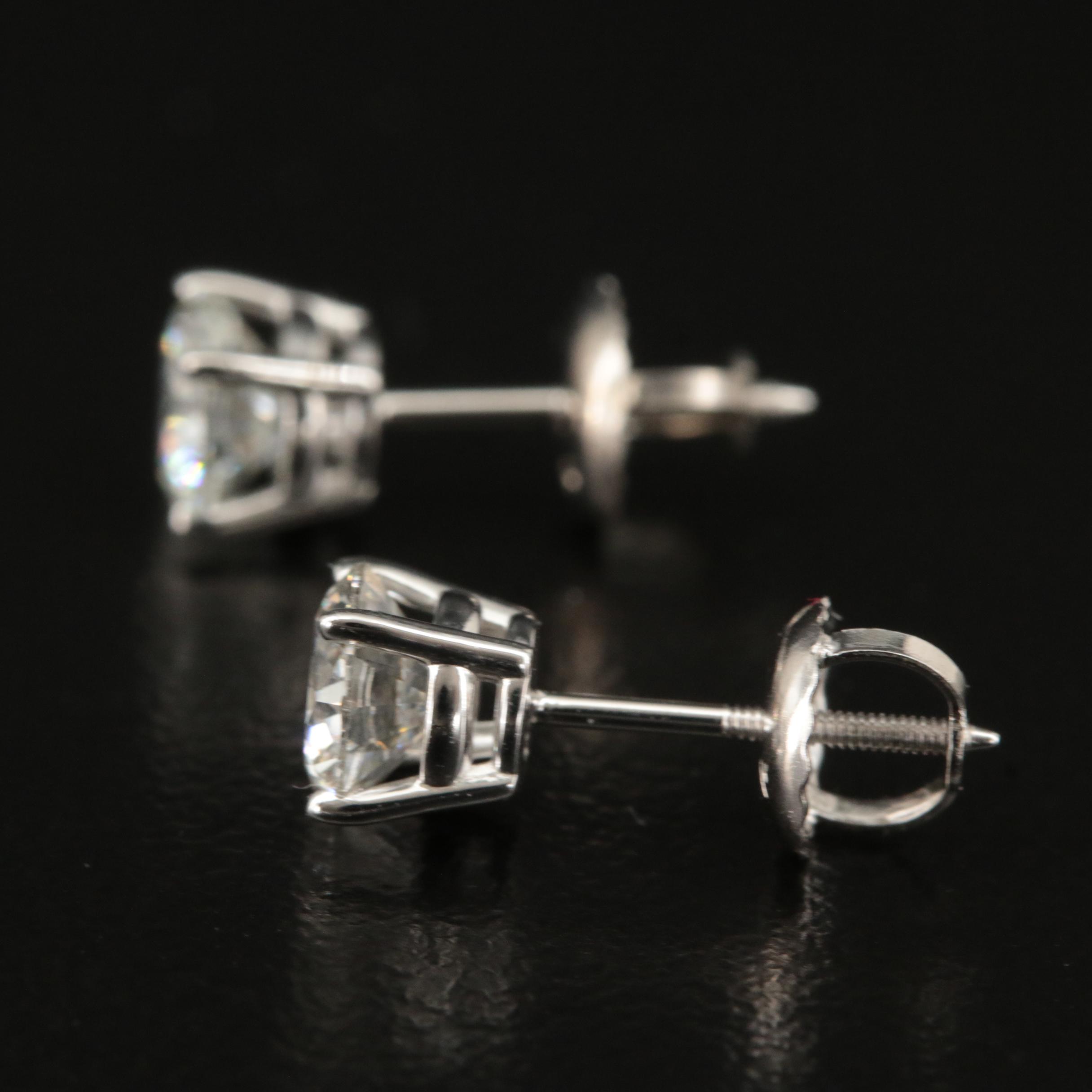 14K 1.02 CTW Lab Grown Diamond Stud Earrings