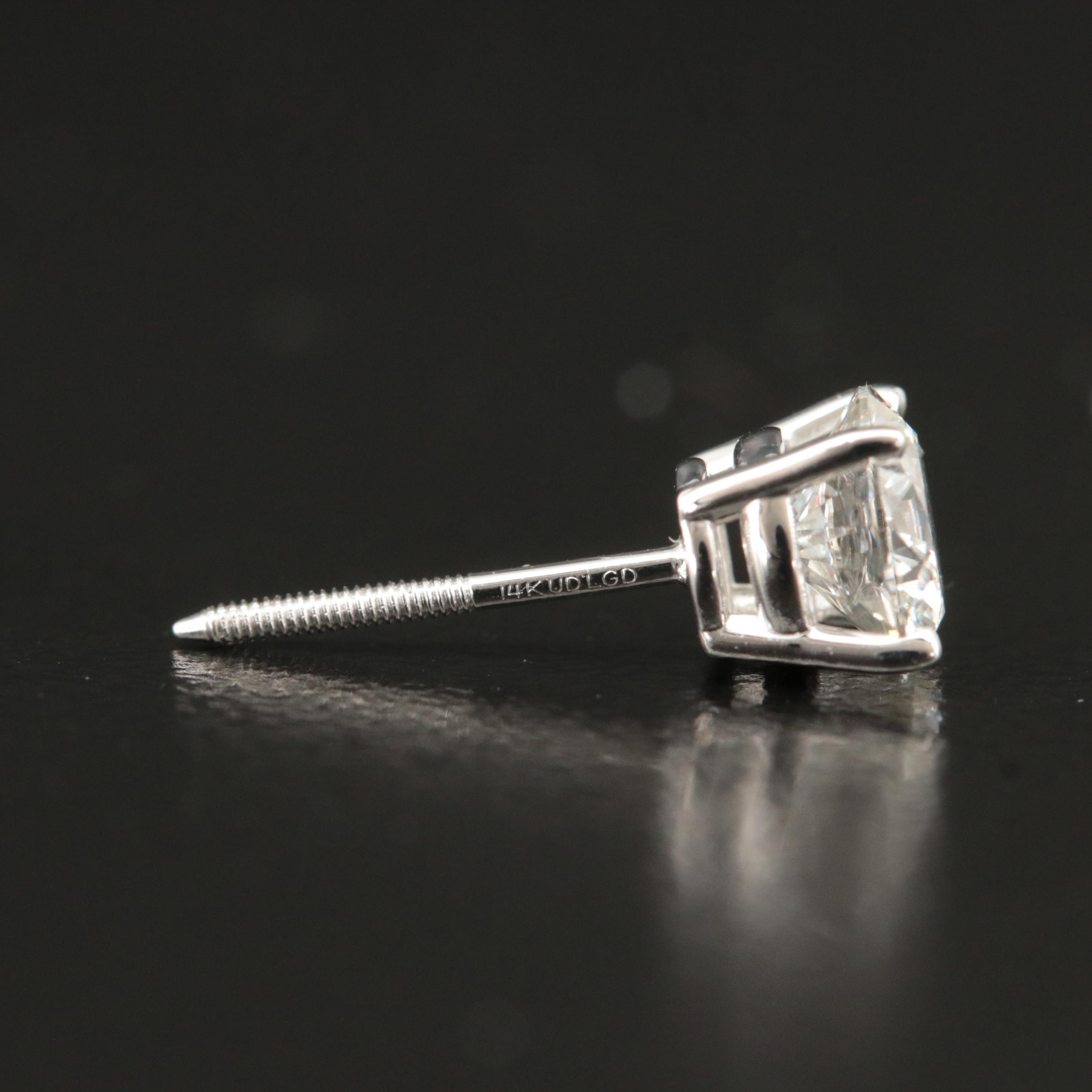 14K 1.02 CTW Lab Grown Diamond Stud Earrings