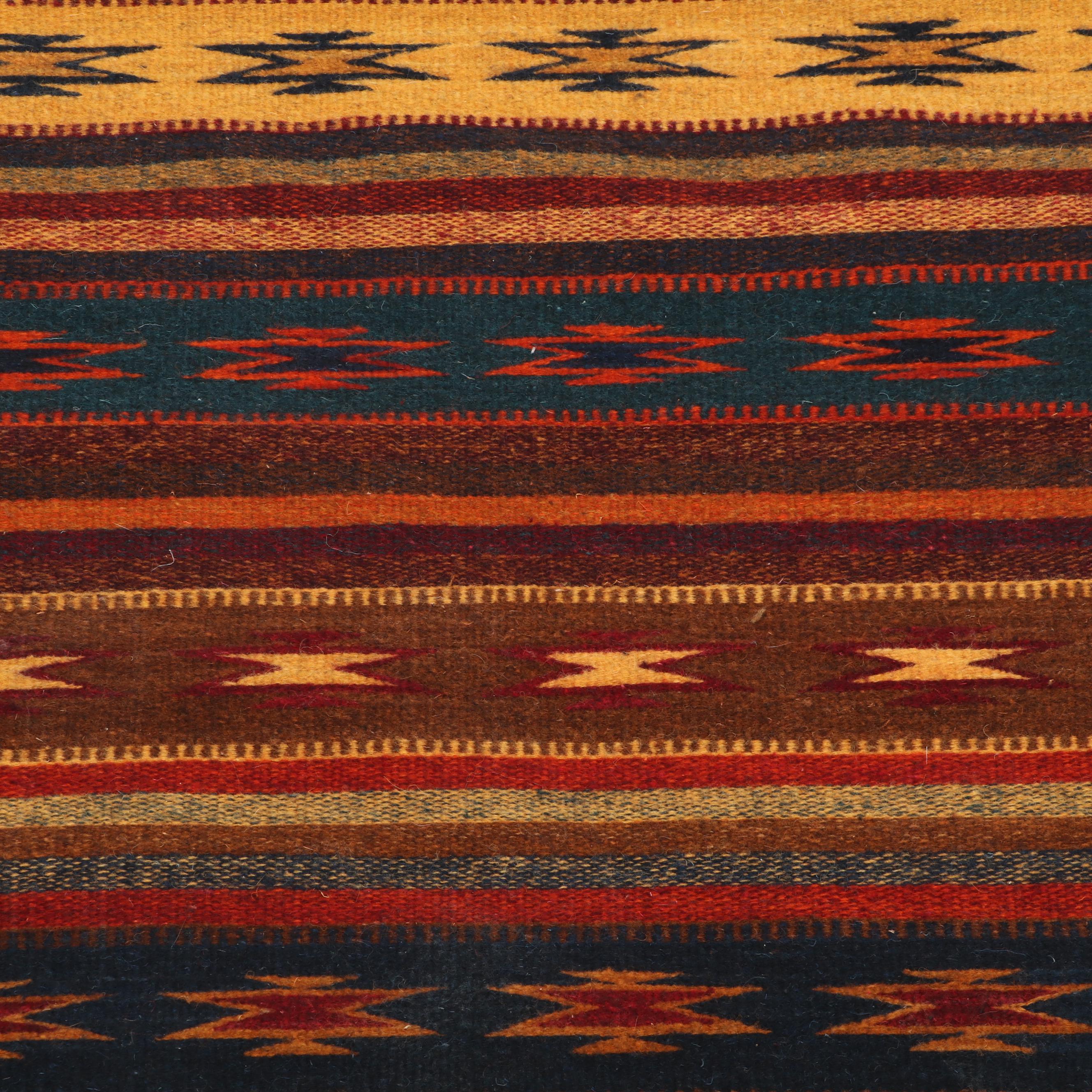 2'8 x 5' Handwoven Southwestern Chimayo Style Accent Rug