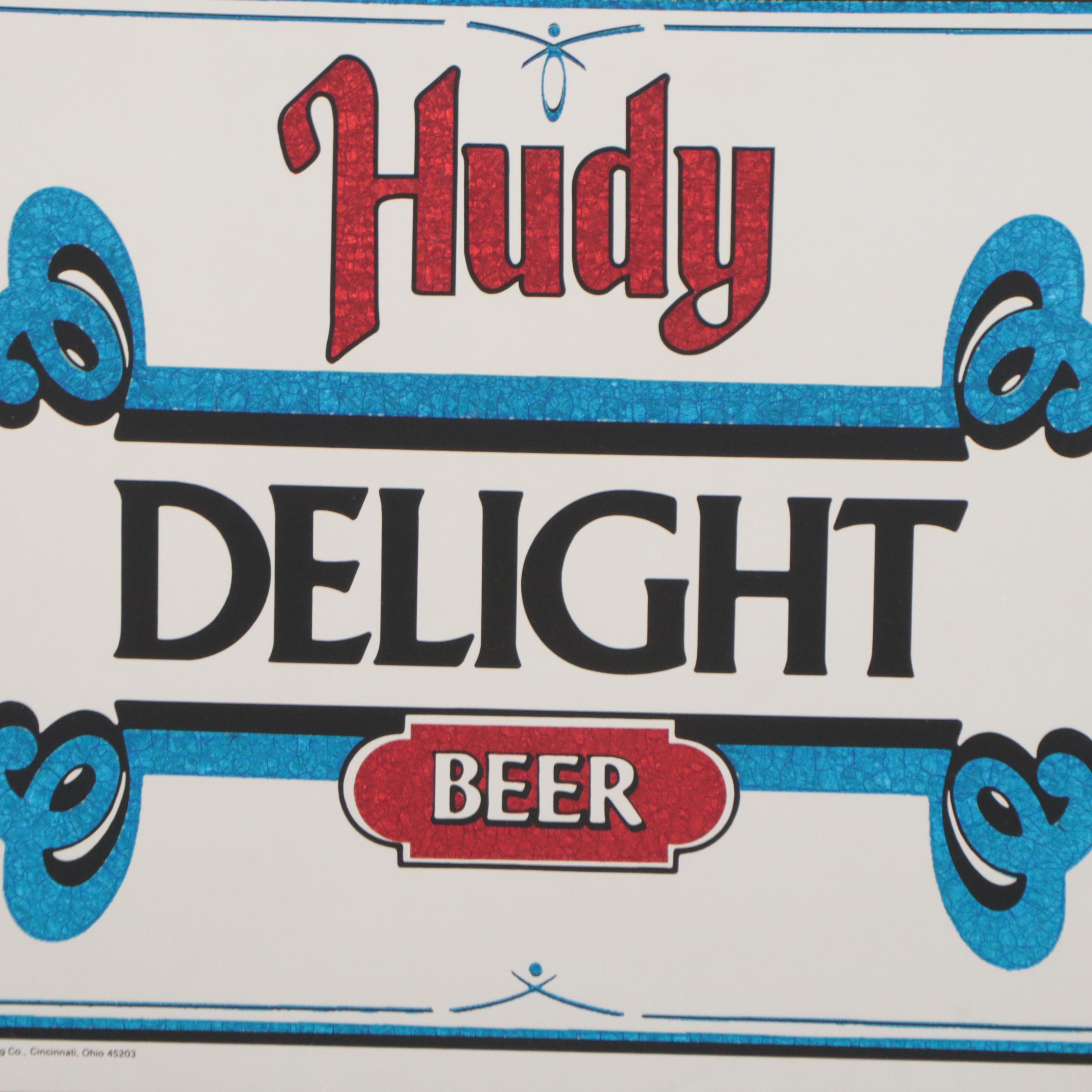 Hudy Delight Beer Mirrored Bar Sign