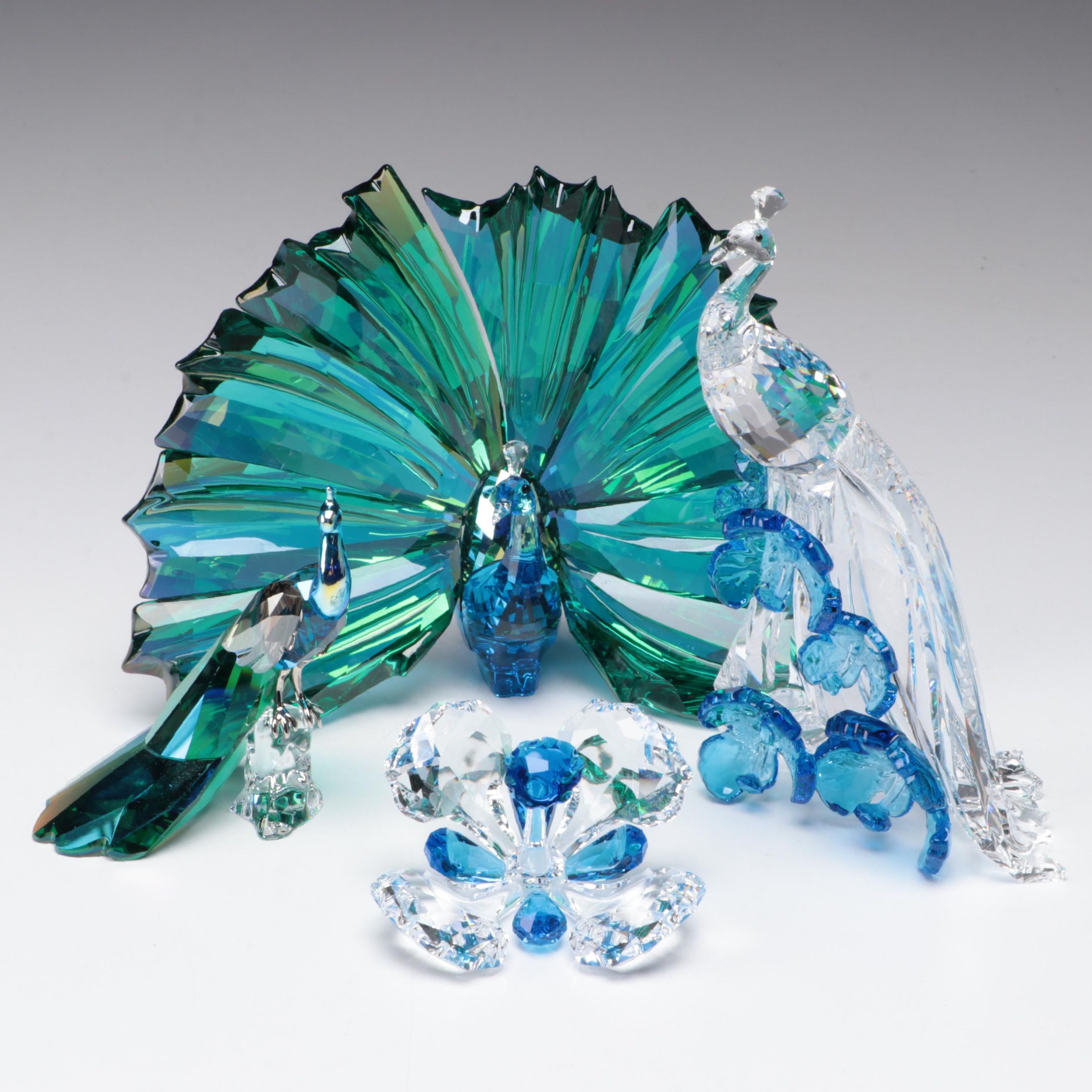 Swarovski Annual Edition "Peacock Arya" and More Crystal Peacock Figurines