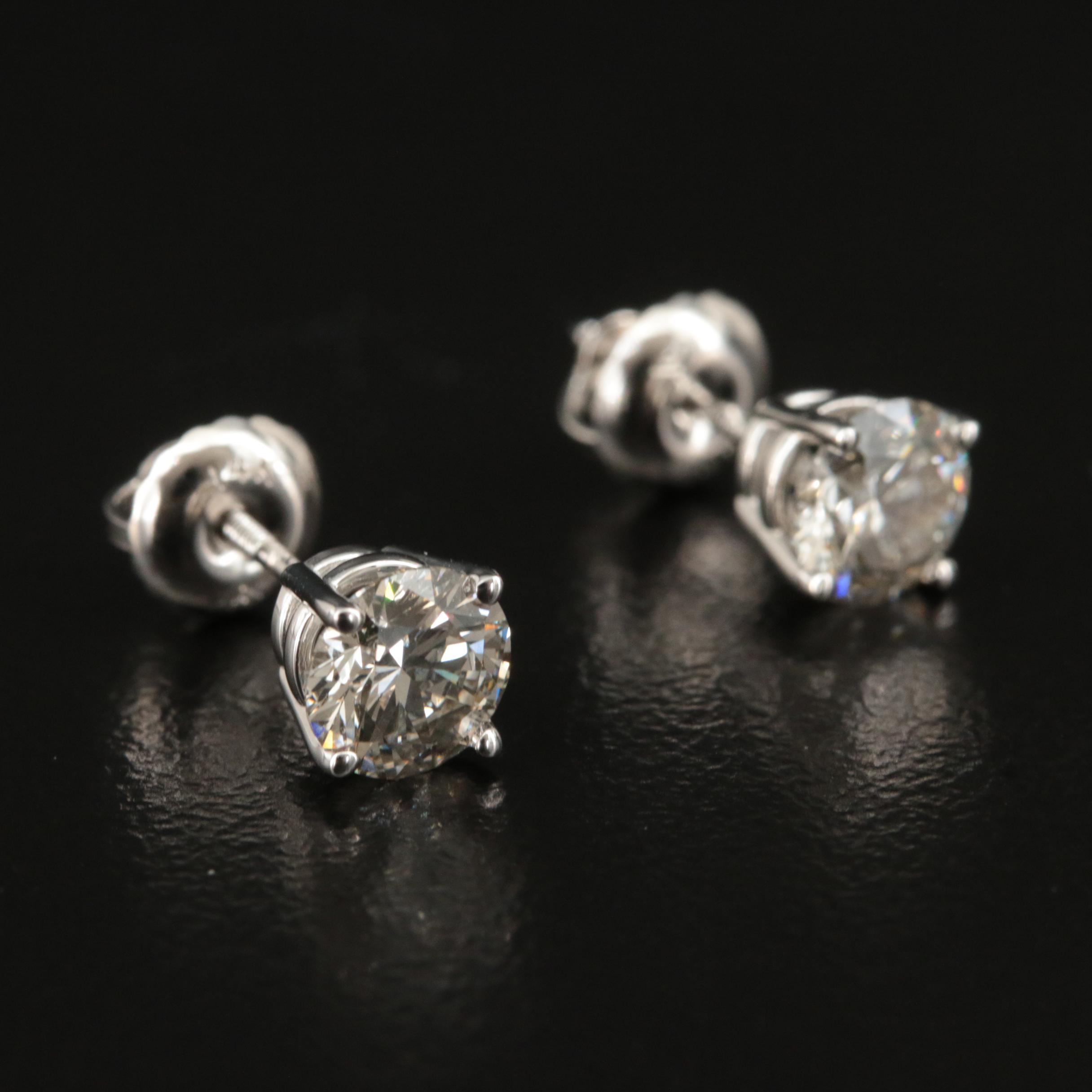 14K 1.16 CTW Lab Grown Diamond Stud Earring