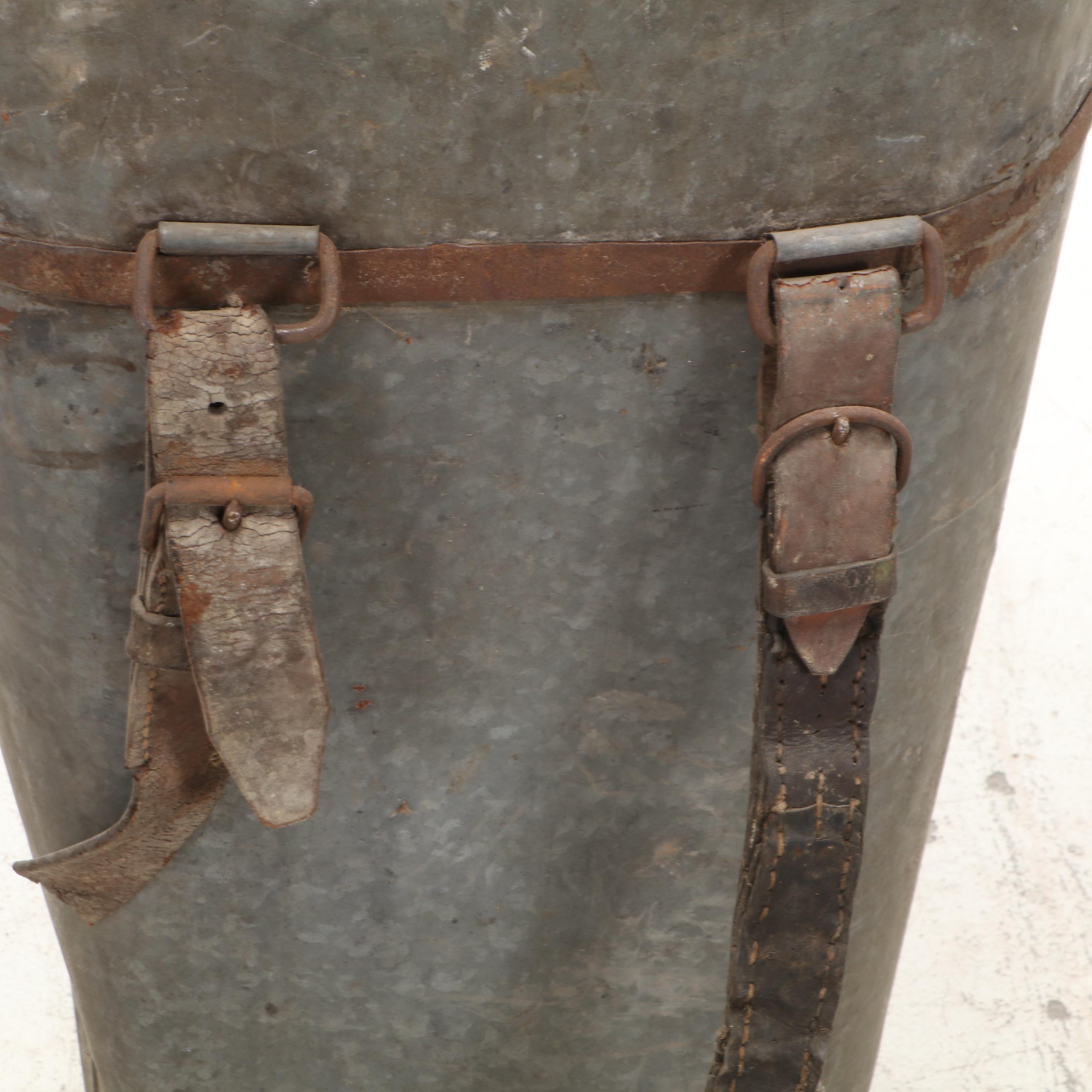 Galvanized Metal Grape Harvesting Bucket