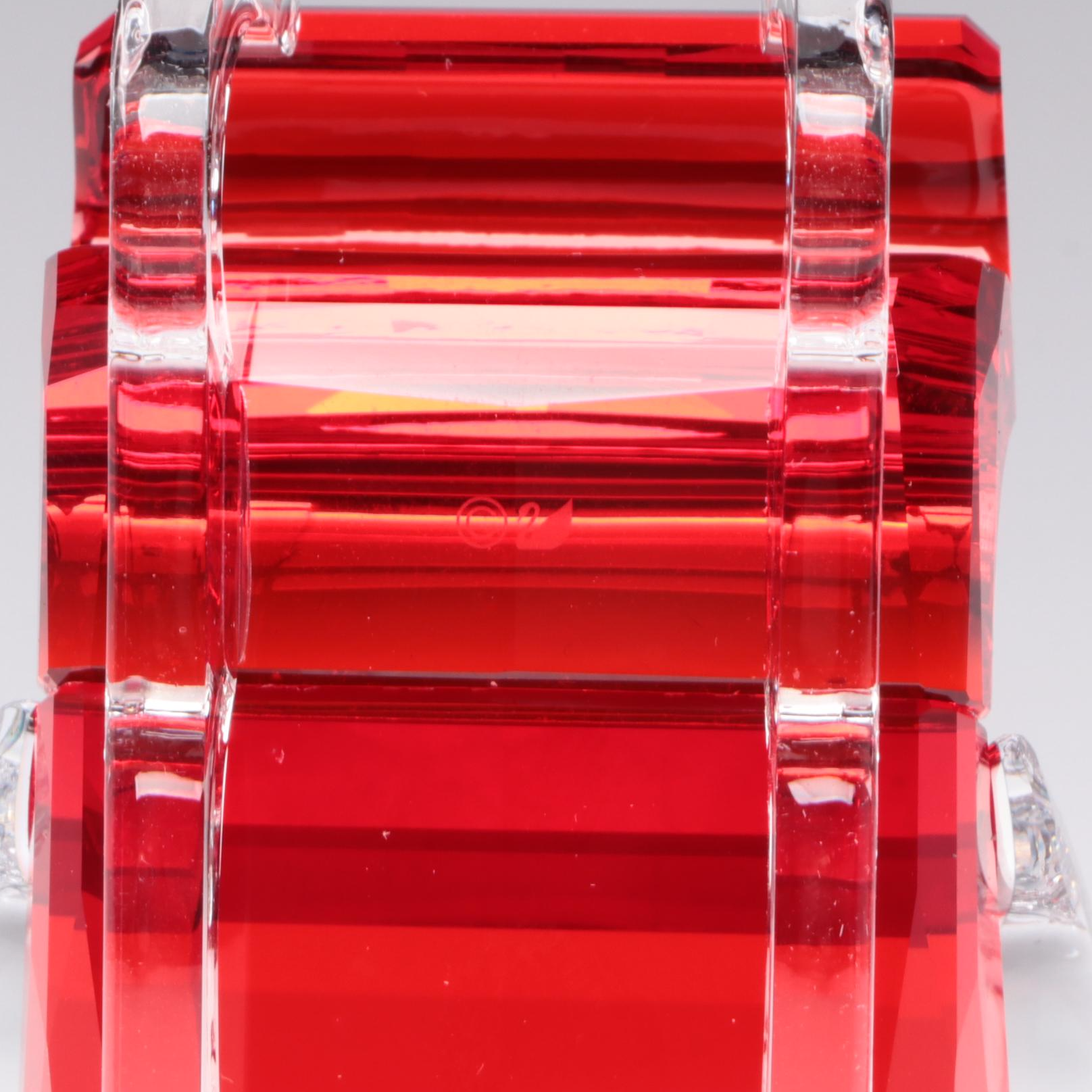 Swarovski Crystal Santa Claus, Reindeer, Sleigh, and Dog Figurines