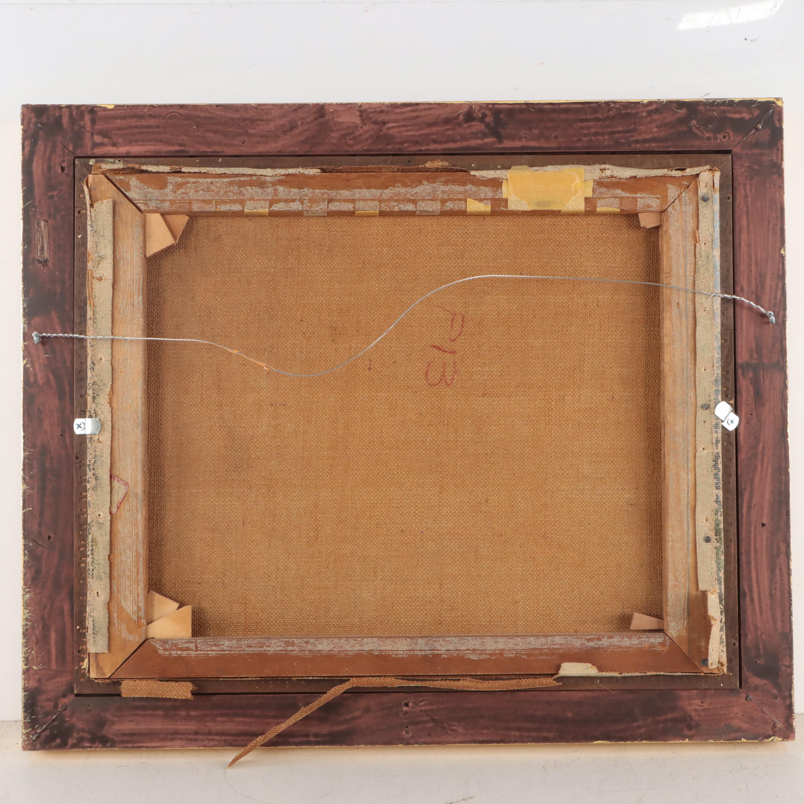 Pastoral Landscape Oil Painting of Cows In Verdant Landscape