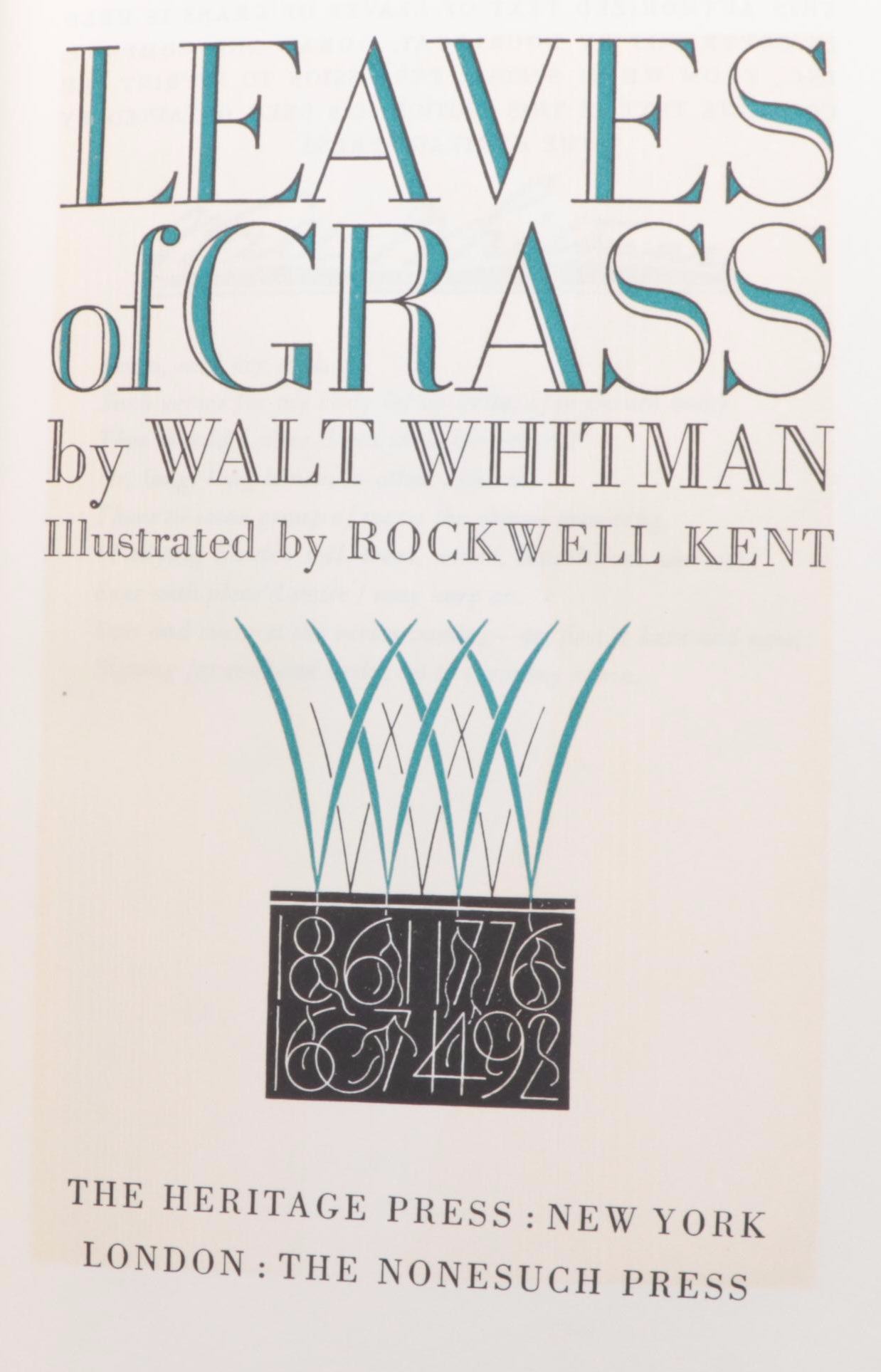 Rockwell Kent Illustrated "Leaves of Grass" by Walt Whitman and More