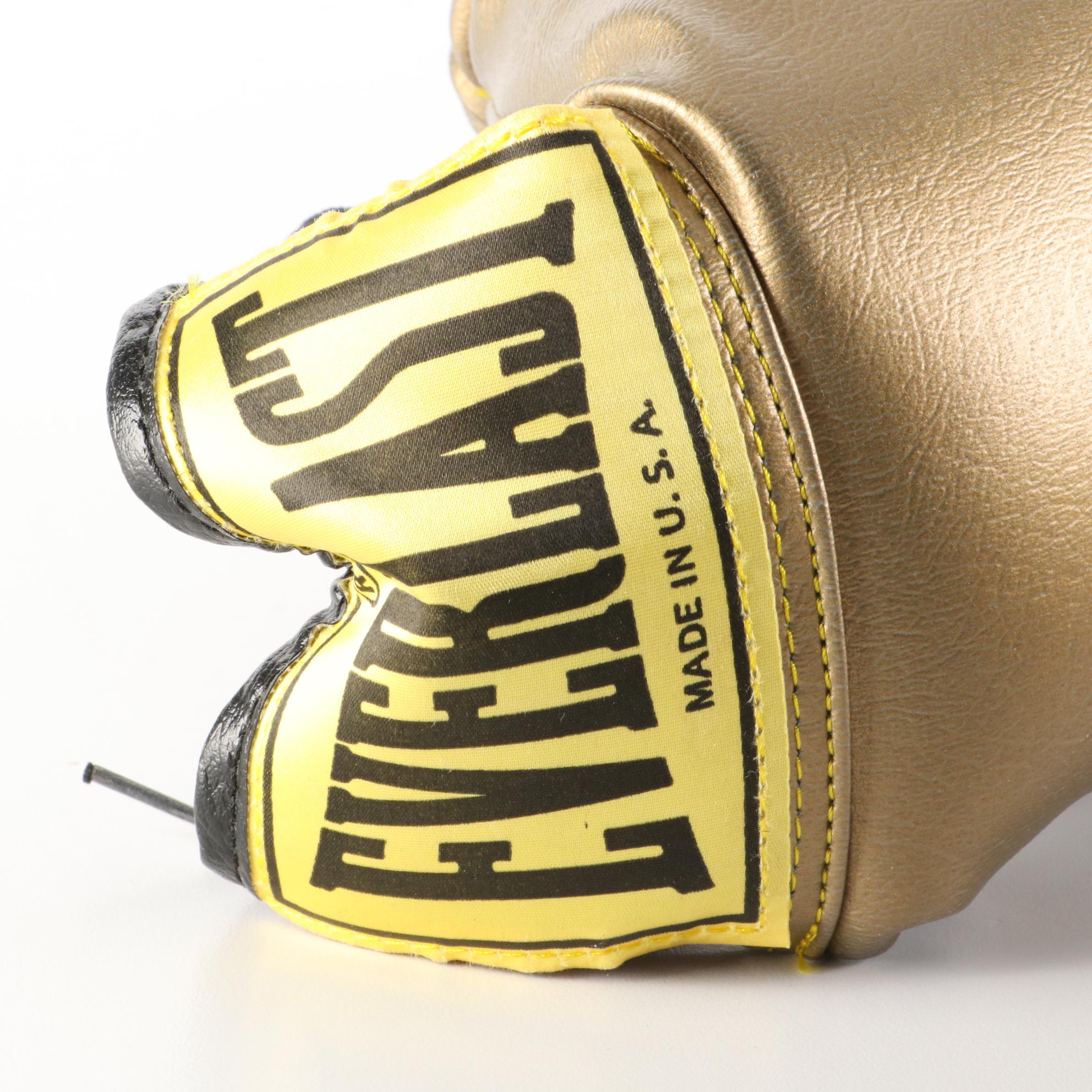 Muhammad Ali and Joe Frazier Signed Everlast Gold Boxing Gloves