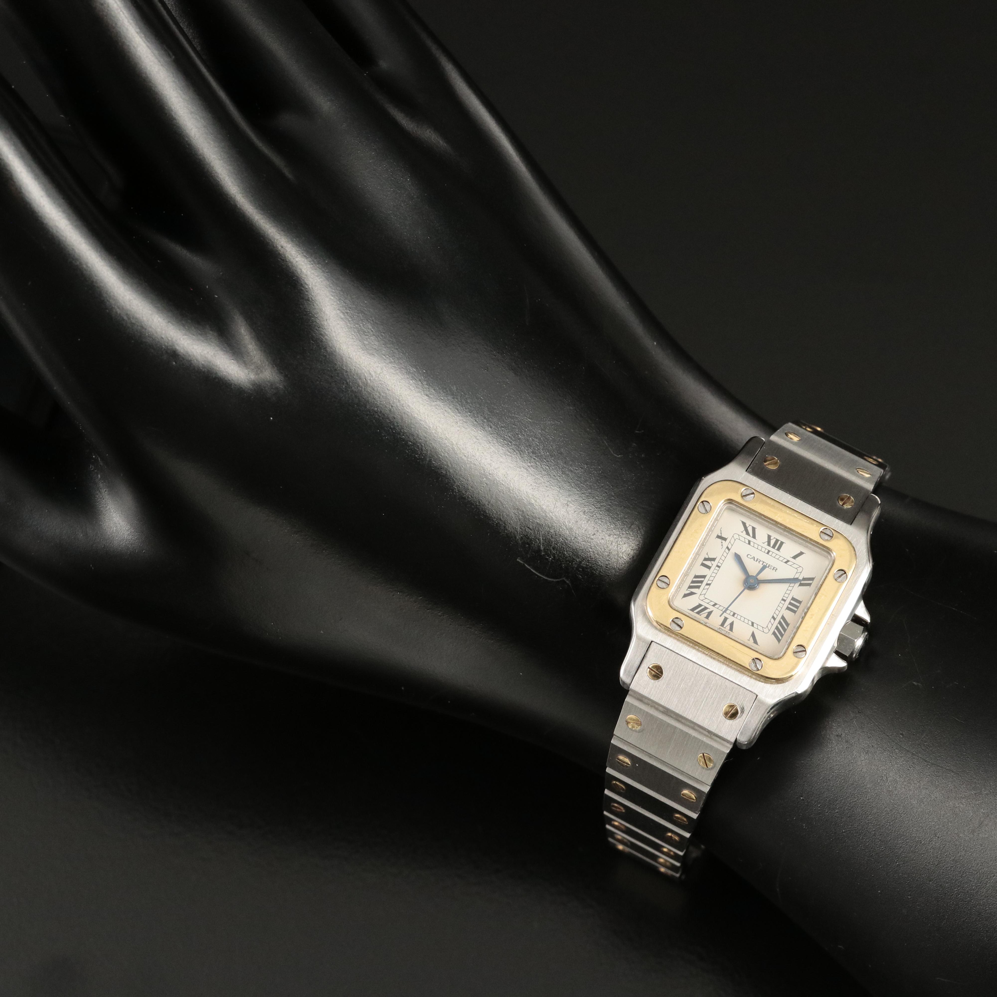 18K and Stainless Steel Cartier Santos Automatic Watch