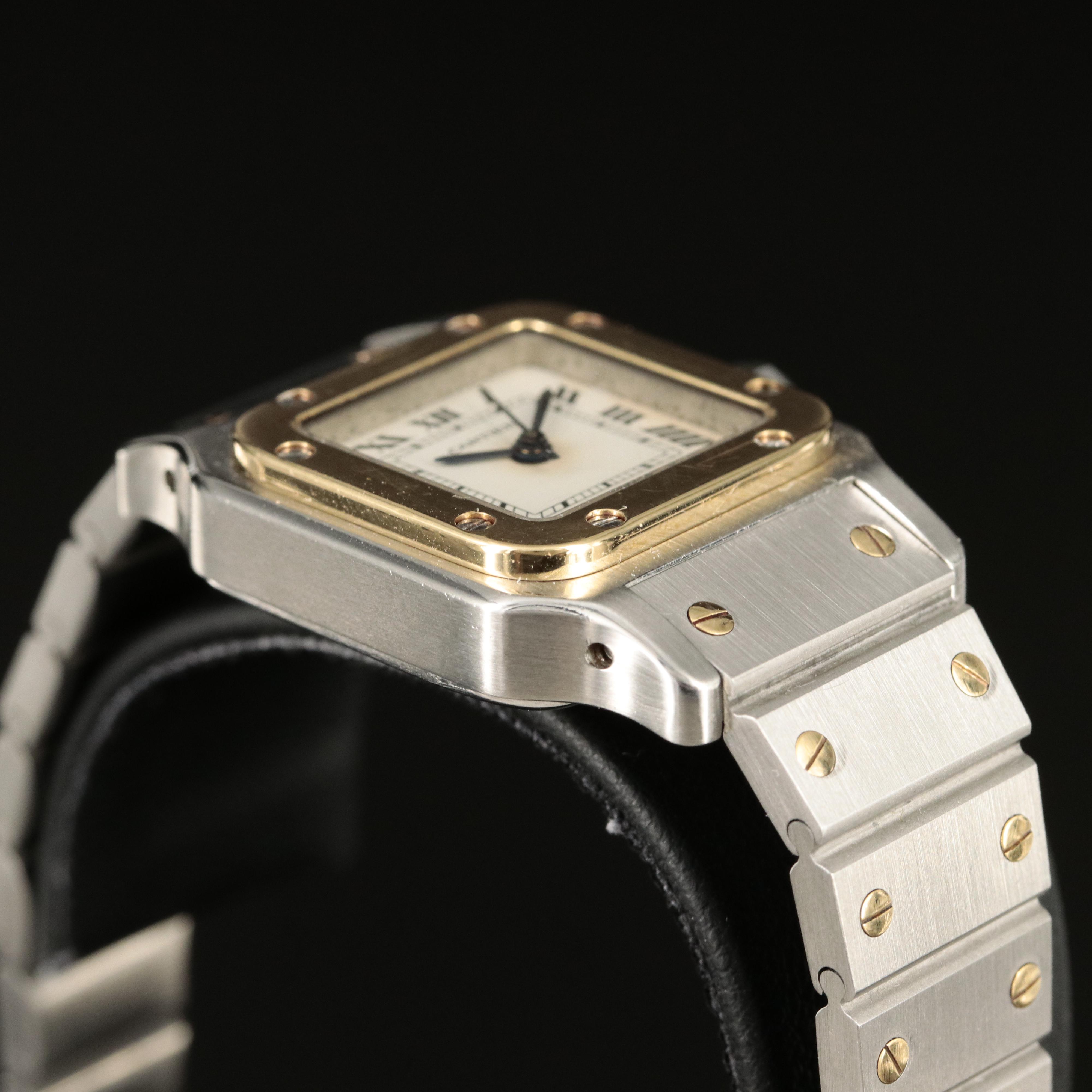18K and Stainless Steel Cartier Santos Automatic Watch
