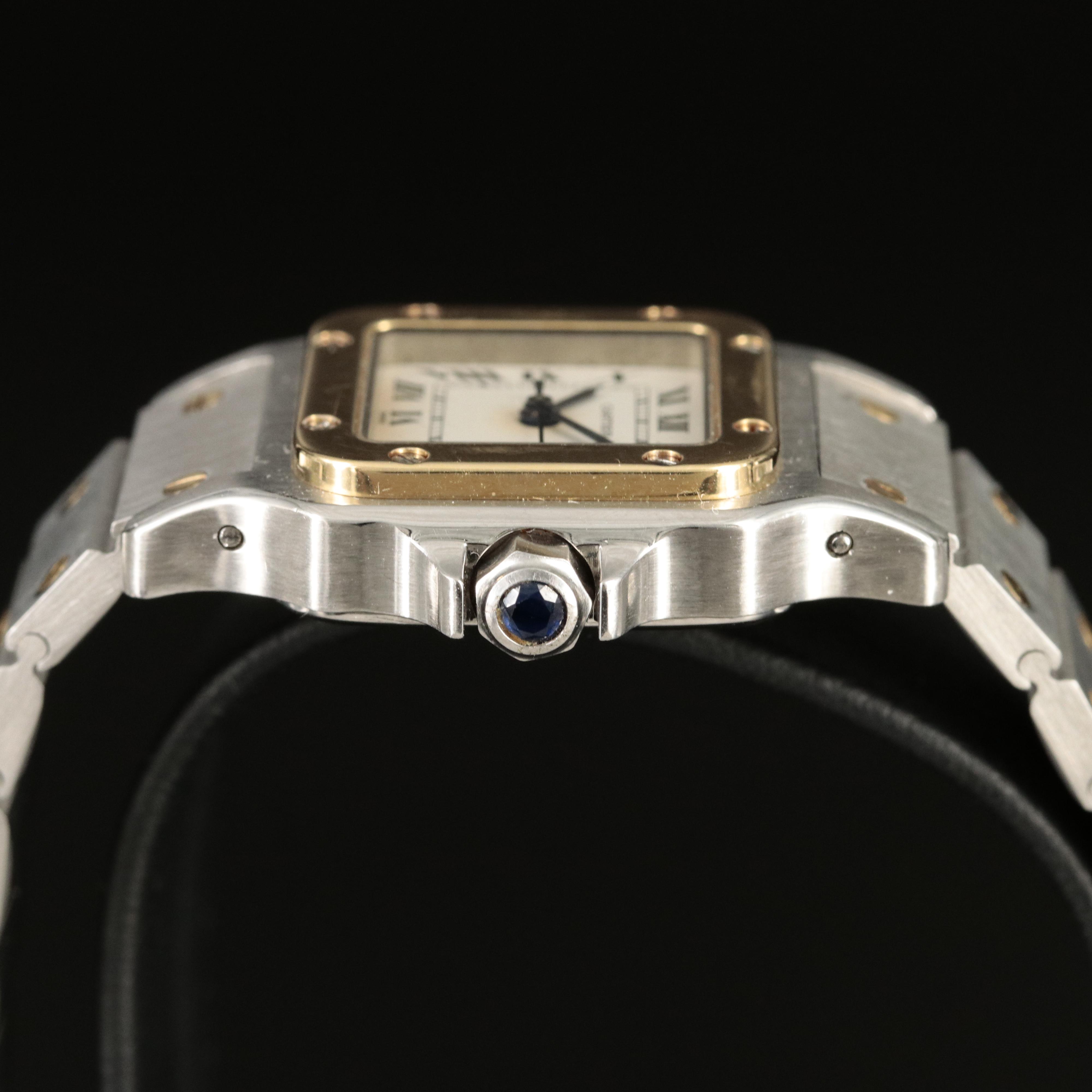 18K and Stainless Steel Cartier Santos Automatic Watch