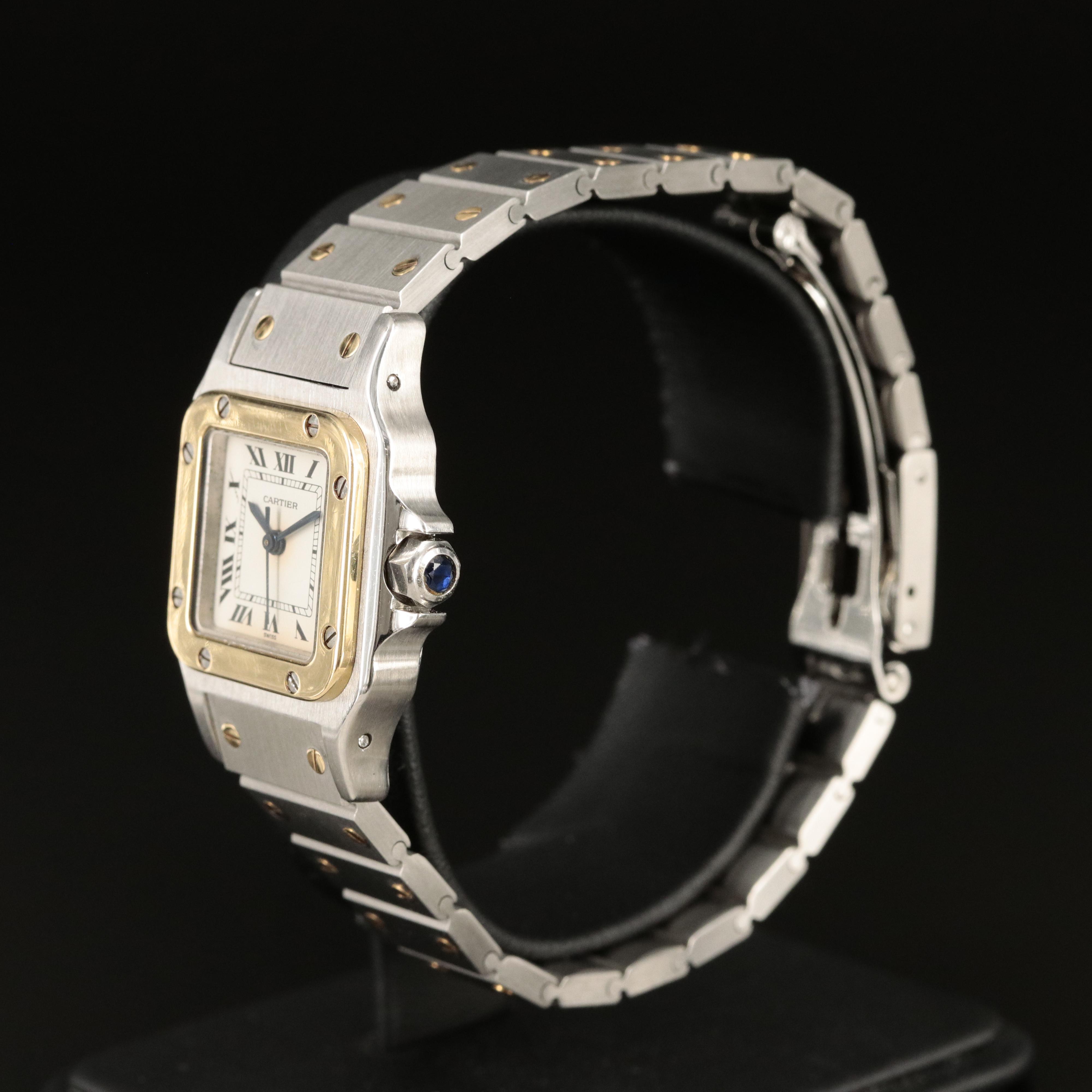 18K and Stainless Steel Cartier Santos Automatic Watch