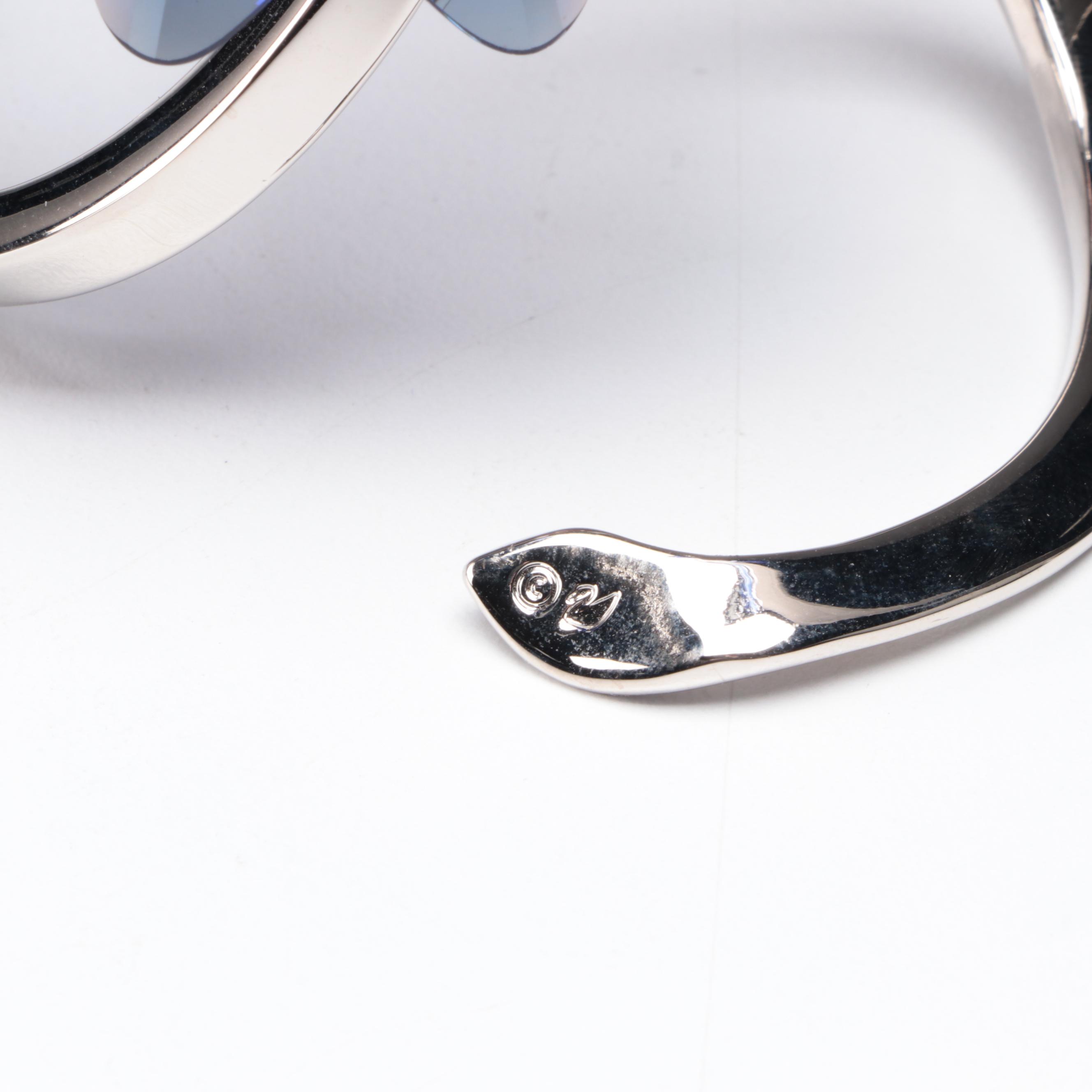 Swarovski Crystal Hummingbird and Orchid Figurines