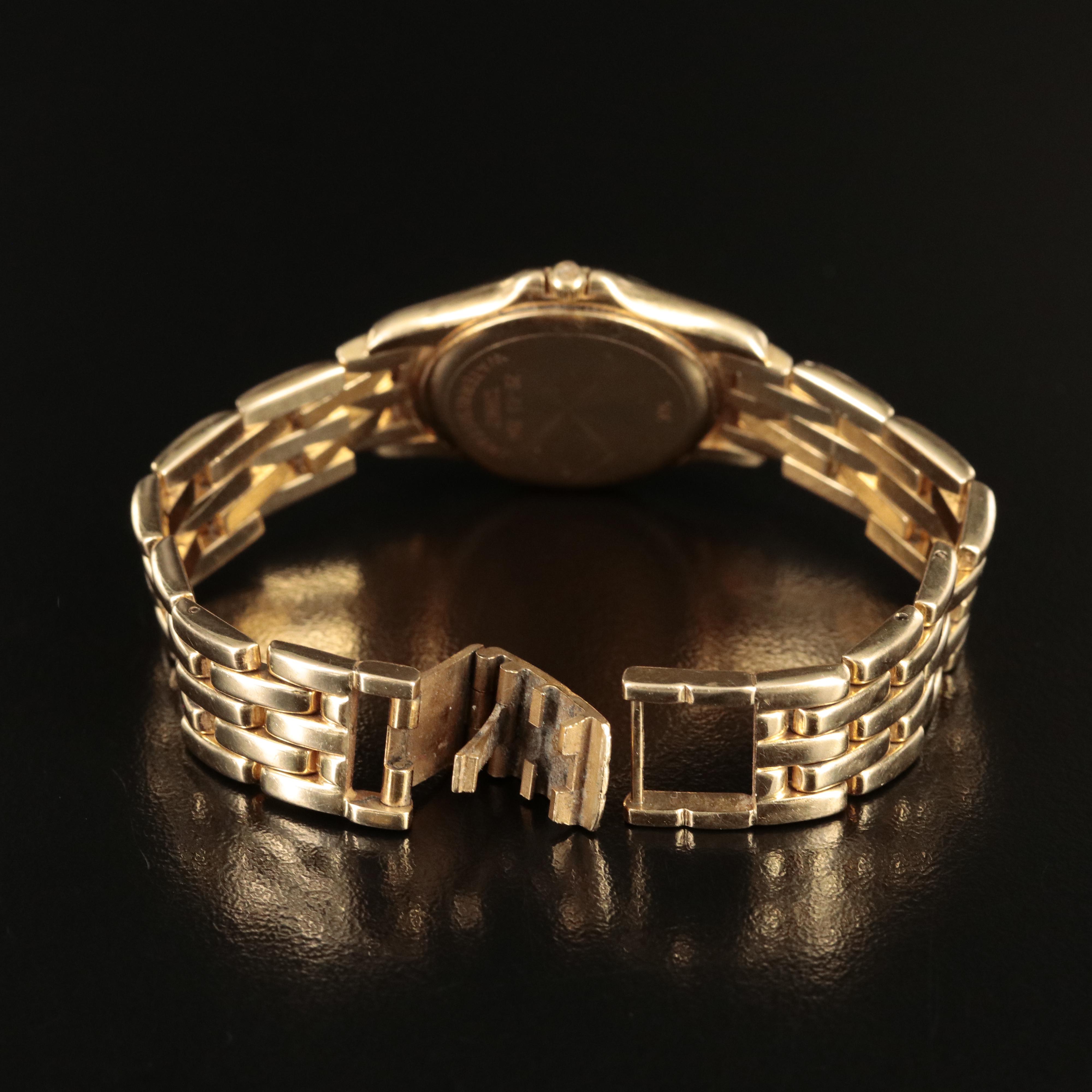 14K Concord Mother-of-Pearl, Diamond Dial and Bezel Watch