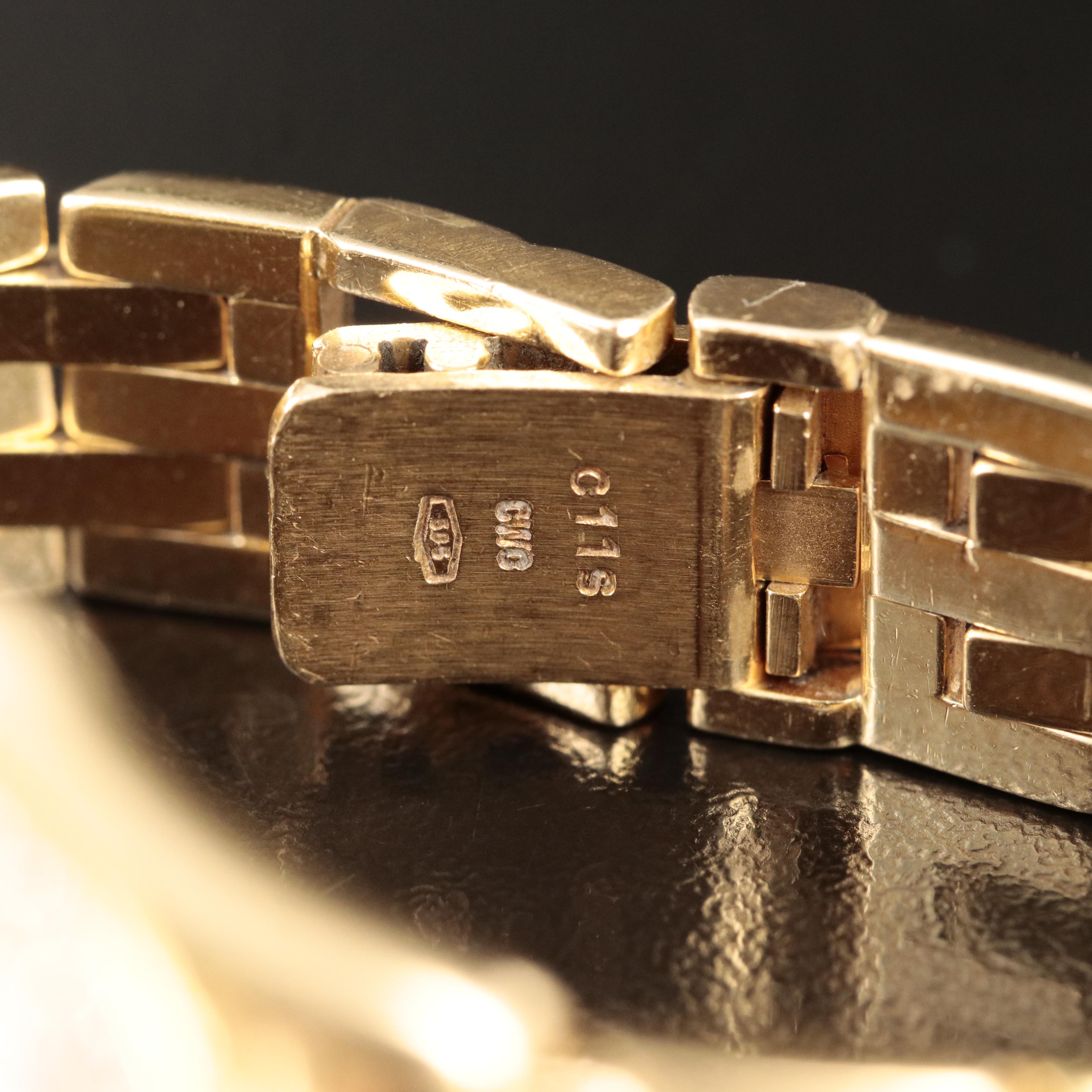 14K Concord Mother-of-Pearl, Diamond Dial and Bezel Watch