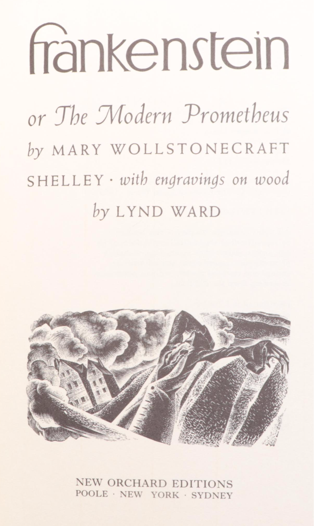 Lynd Ward Illustrated "Frankenstein" and "Great Ghost Stories of the World"
