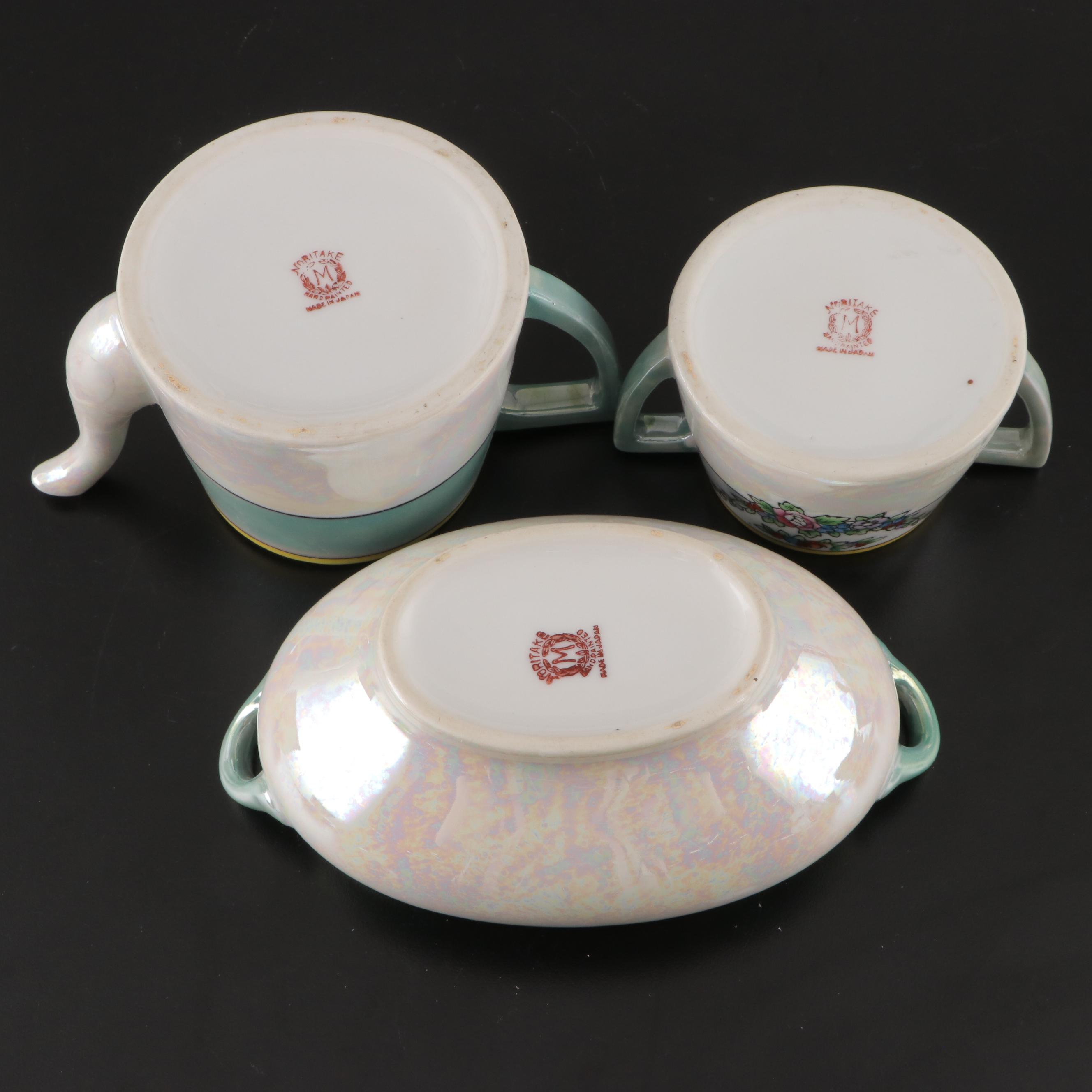 Noritake Luster Glazed Tea Set with Other Porcelain and Ceramic Tableware