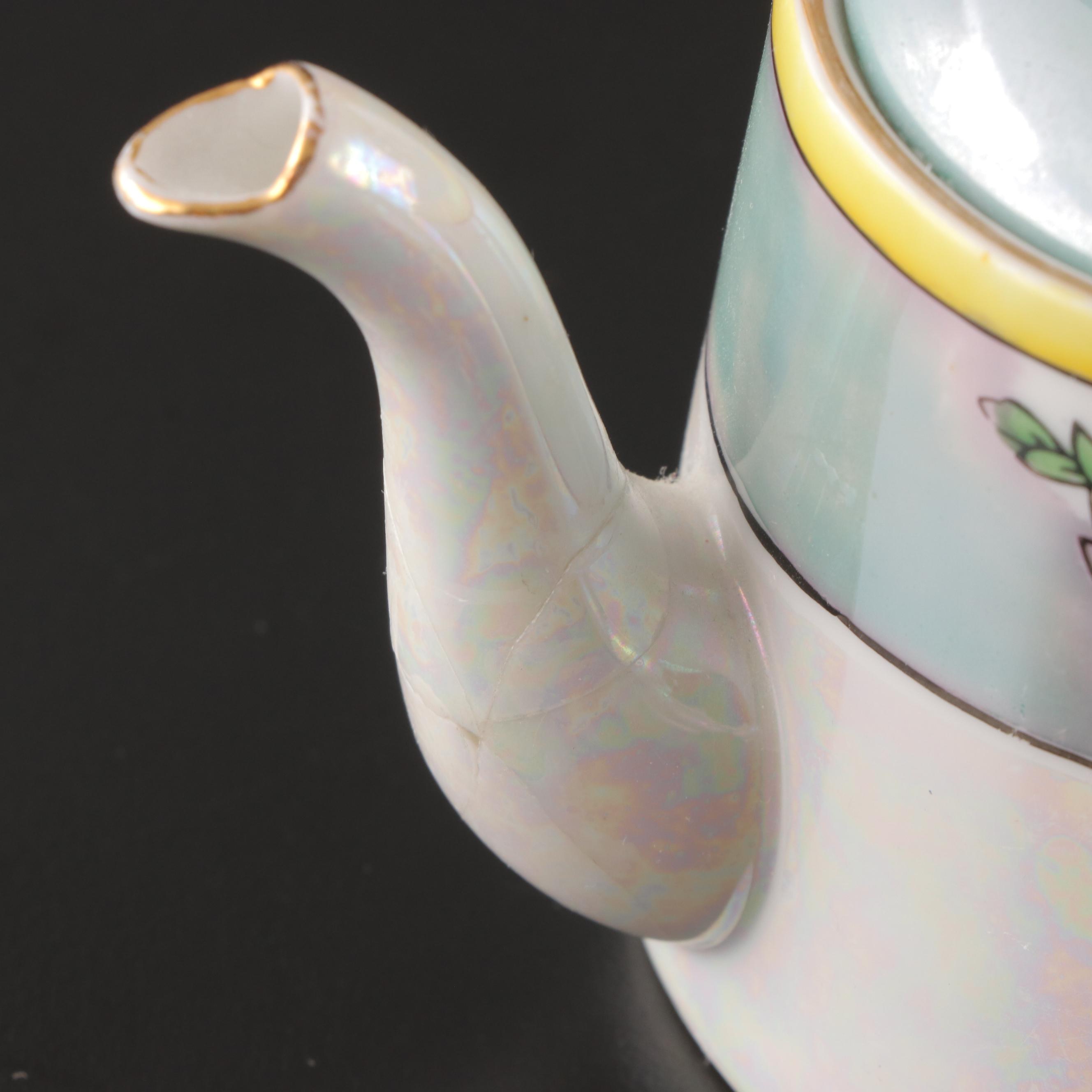 Noritake Luster Glazed Tea Set with Other Porcelain and Ceramic Tableware