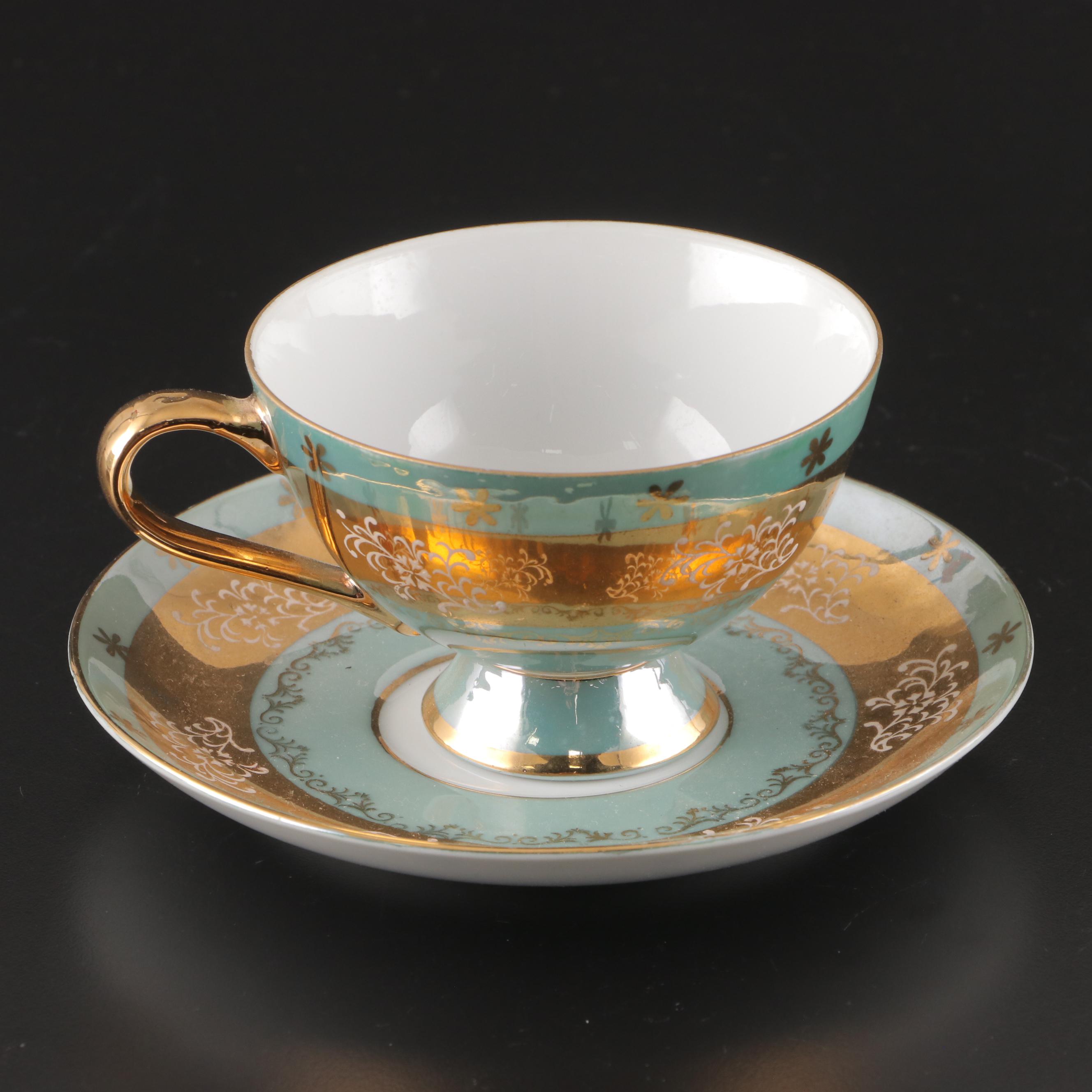 Noritake Luster Glazed Tea Set with Other Porcelain and Ceramic Tableware