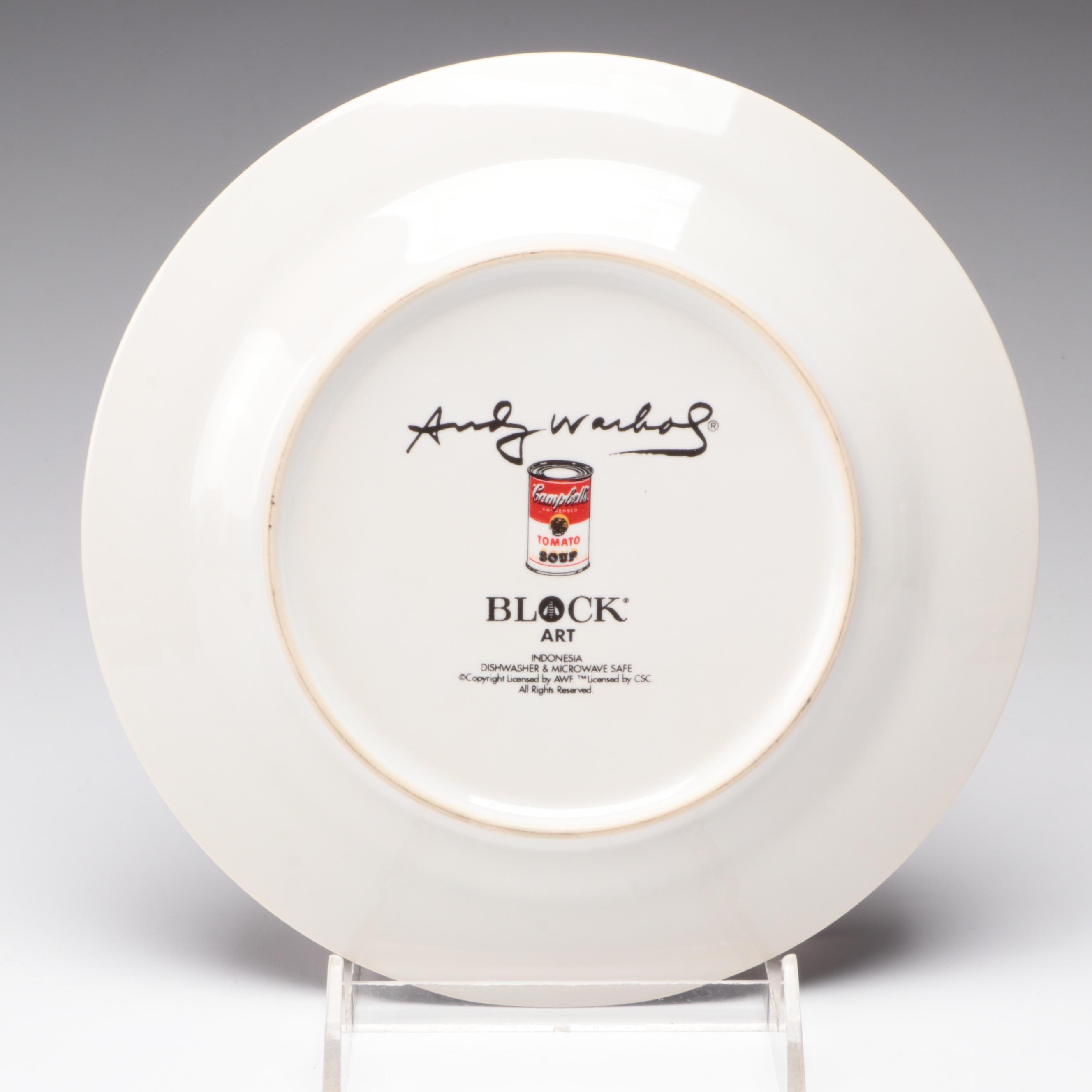 McCoy Pottery Tulip Bulb Planter, Block Andy Warhol Plate and Depression Glass