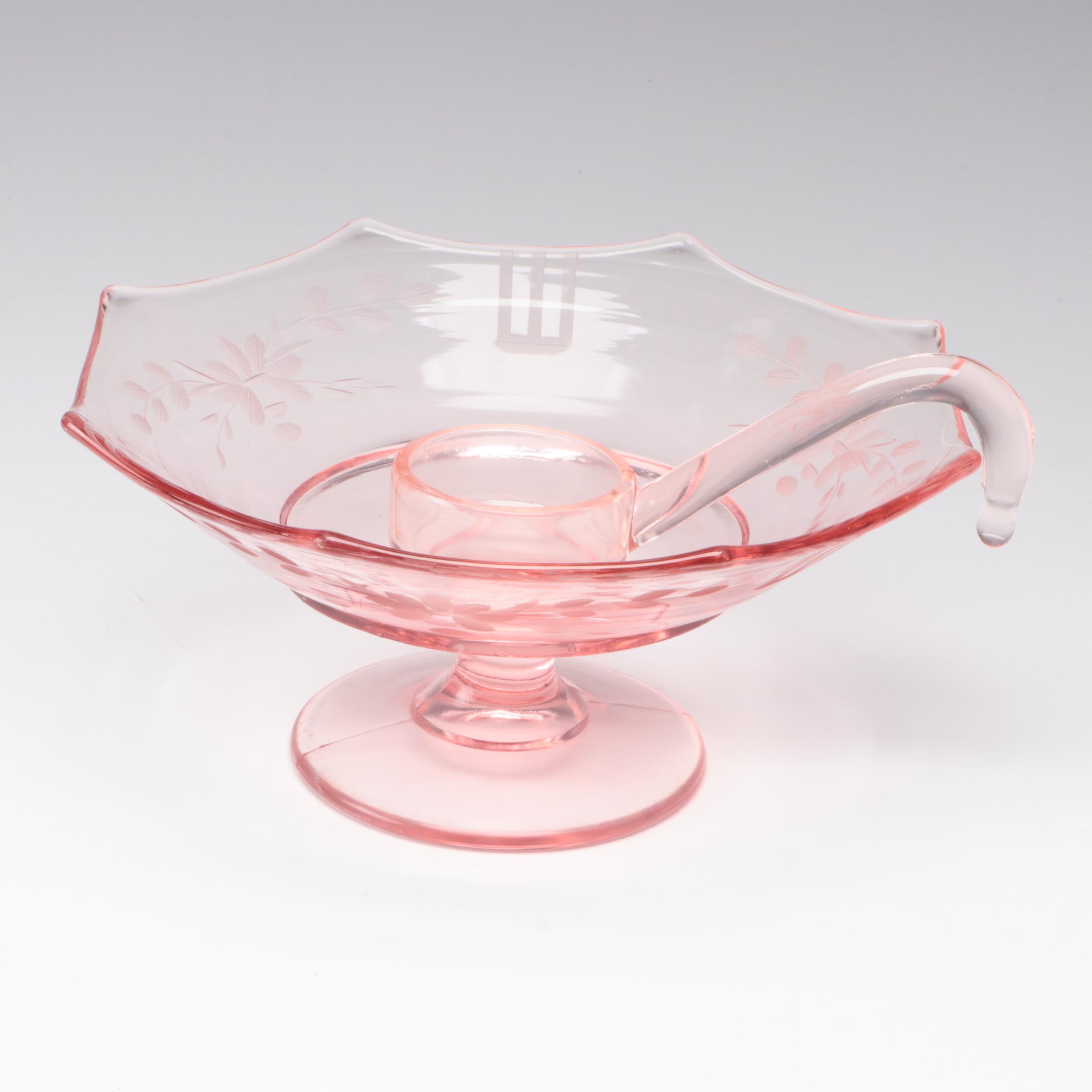 McCoy Pottery Tulip Bulb Planter, Block Andy Warhol Plate and Depression Glass