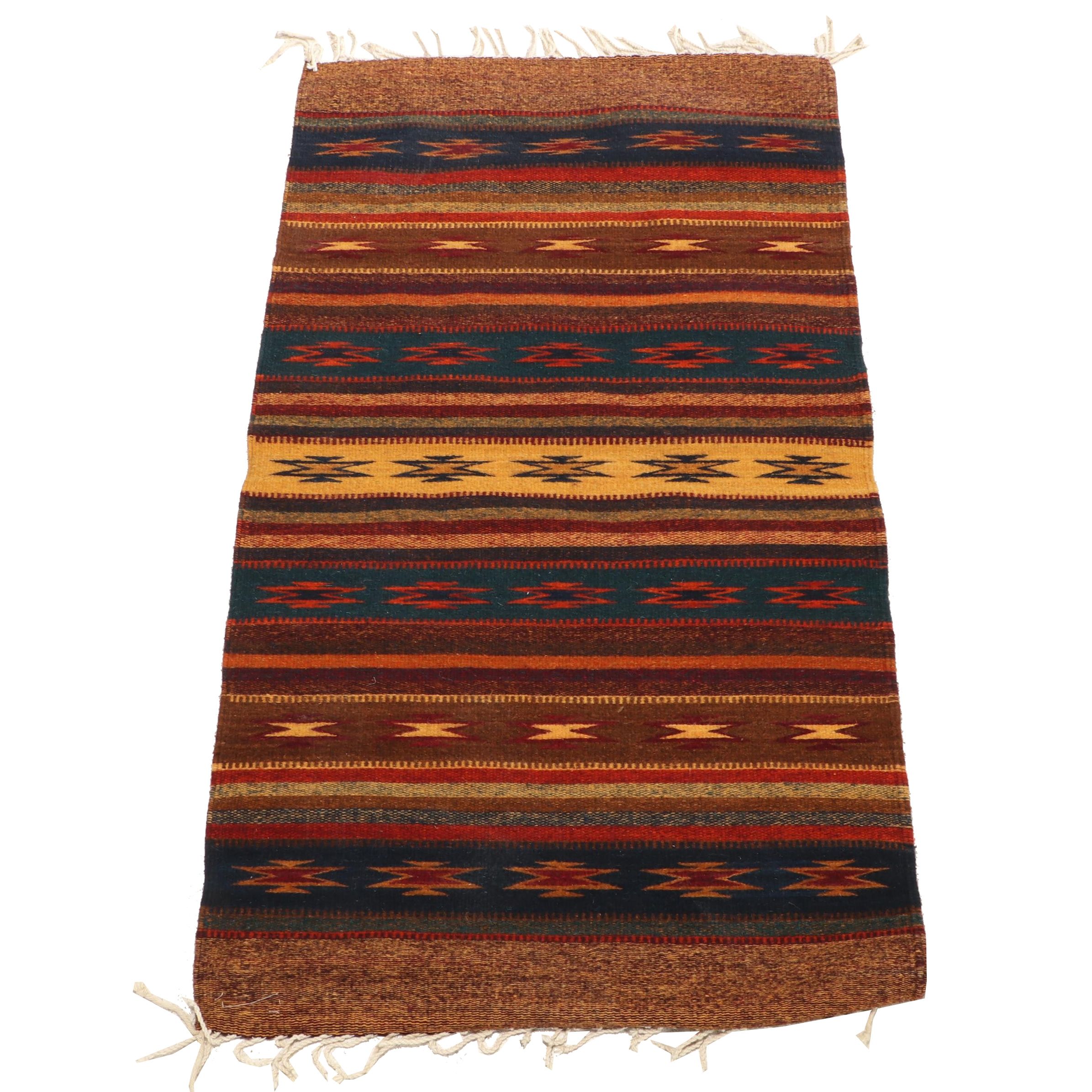 2'8 x 5' Handwoven Southwestern Chimayo Style Accent Rug