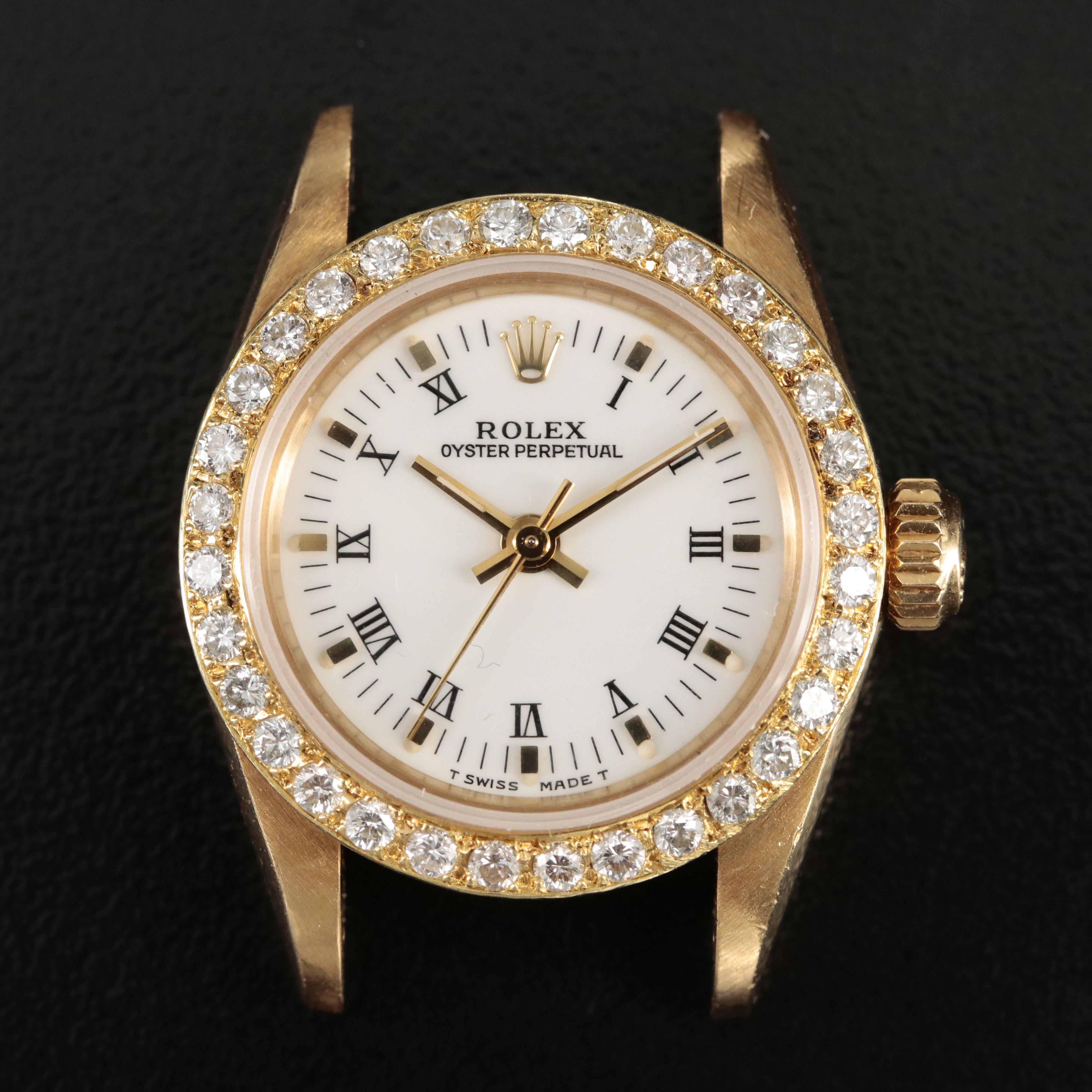1989 - 1990 Rolex Oyster Perpetual Diamond Watch