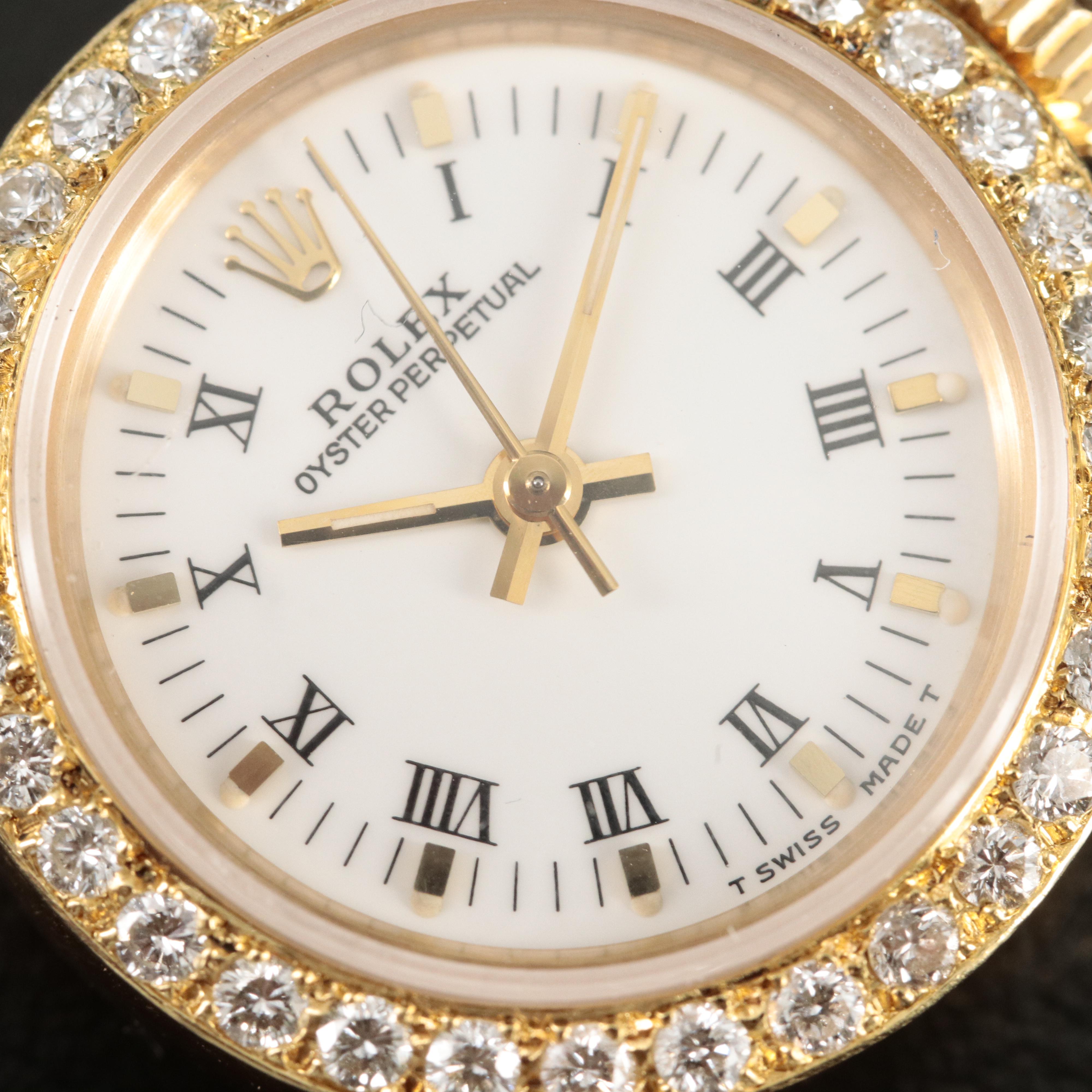 1989 - 1990 Rolex Oyster Perpetual Diamond Watch