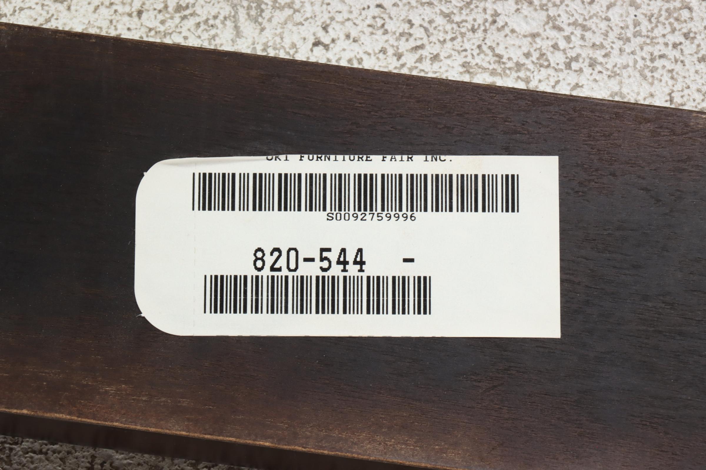 Pair of Ashley Furniture "Marion" Glass Top Console Tables in Dark