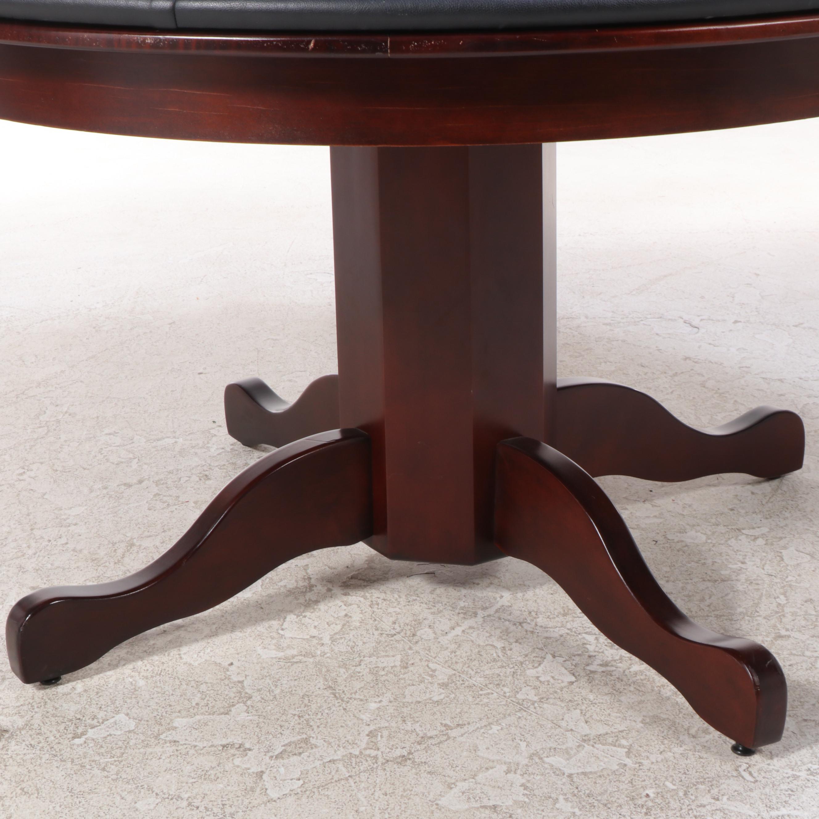 Seven-Piece Beach Mfg. Reversible-Top Dining/Gaming Set with Poker Accessories